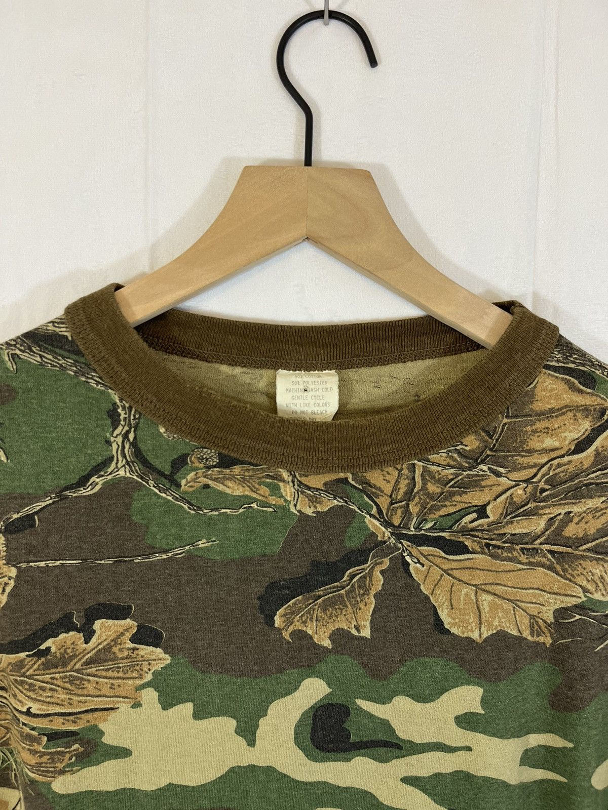 Vintage Woodland Camo Long Sleeve Military Boxy Tee Size US XL / EU 56 / 4 - 3 Thumbnail