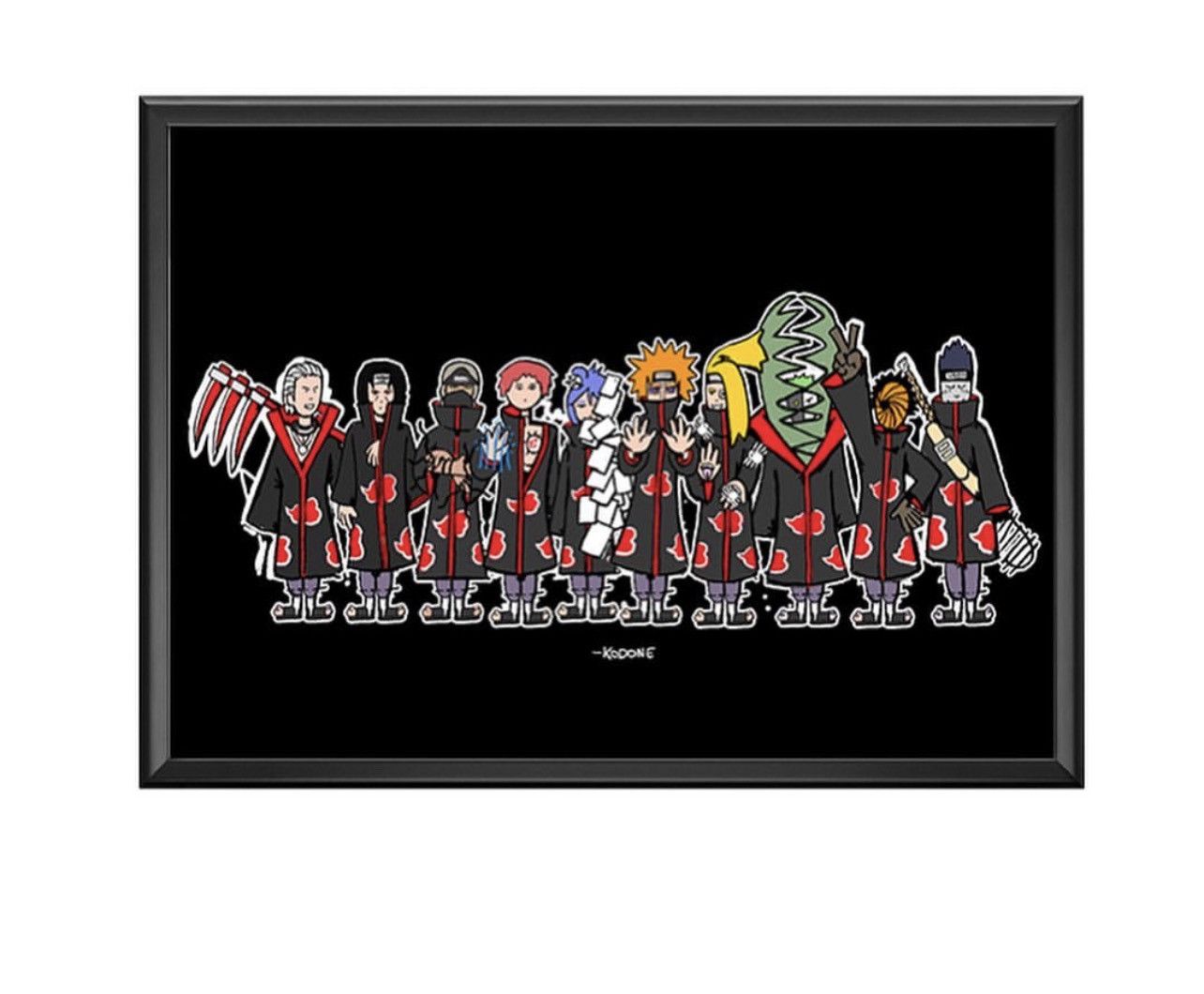 image of Kodone Akatsuki Black Poster, Men's
