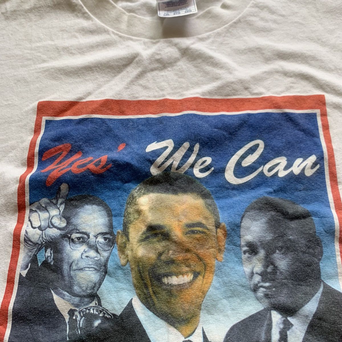 Vintage Vintage Y2K President Obama graphic t shirt white Size US XXL / EU 58 / 5 - 3 Thumbnail