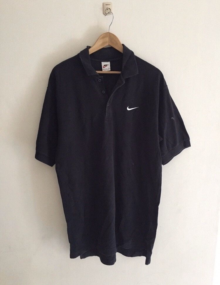Nike Vintage 90s Nike Polo Tshirt Swoosh 90s Size US L / EU 52-54 / 3 - 1 Thumbnail