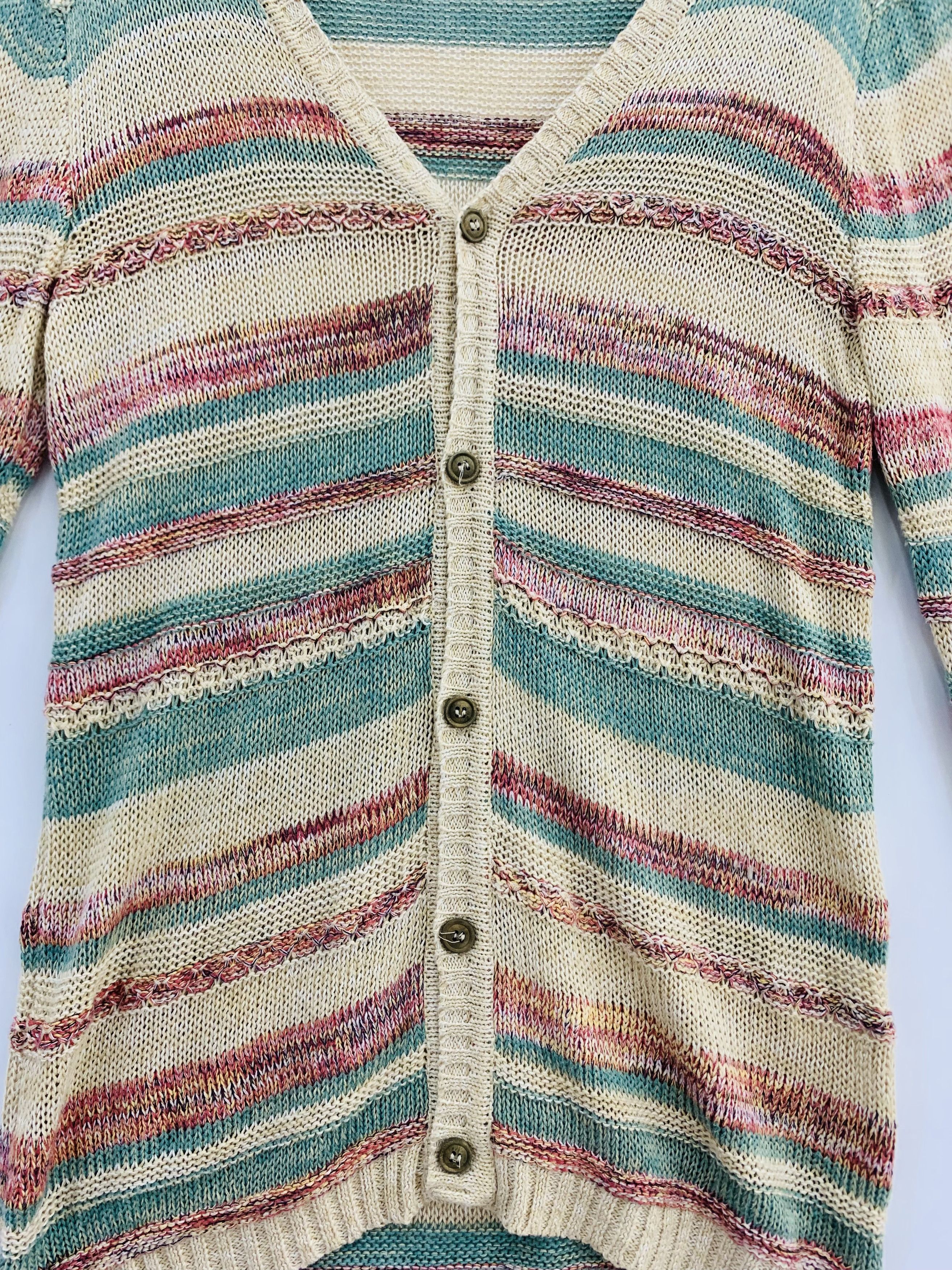 Japanese Brand Revo Knit Cardigan Multicolor Size S / US 4 / IT 40 - 3 Thumbnail