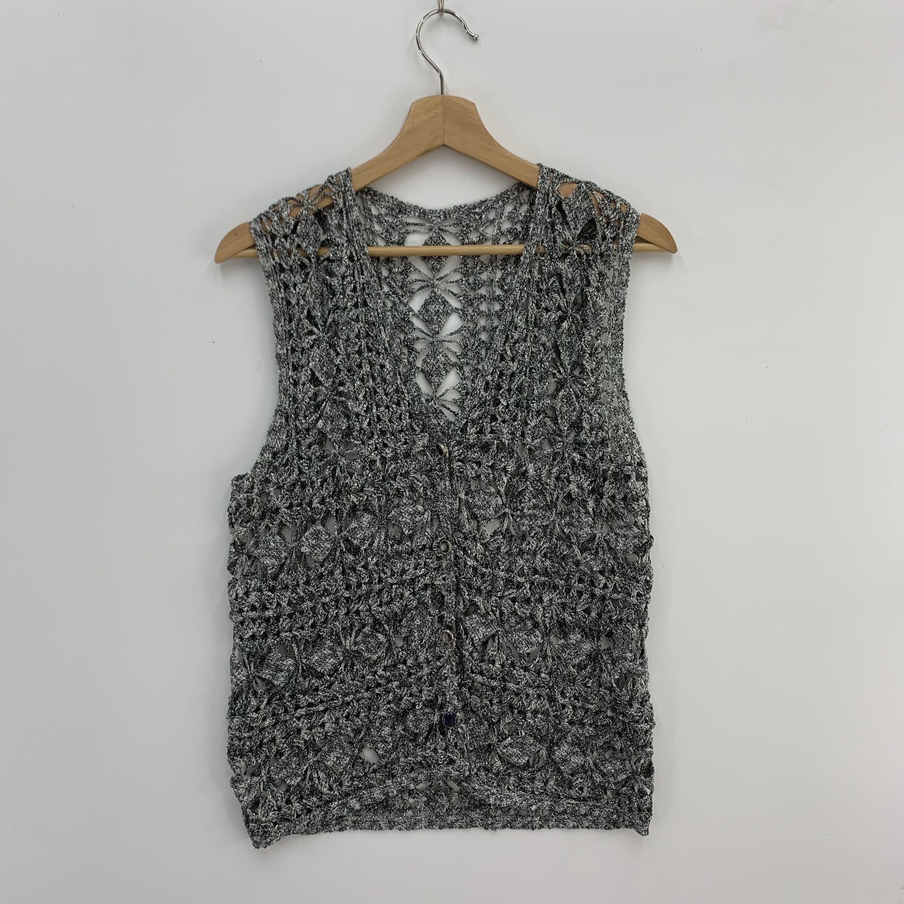 Japanese Brand × Vintage Vintage Knit Vest Wool Blend Size US S / EU 44-46 / 1 - 1 Thumbnail