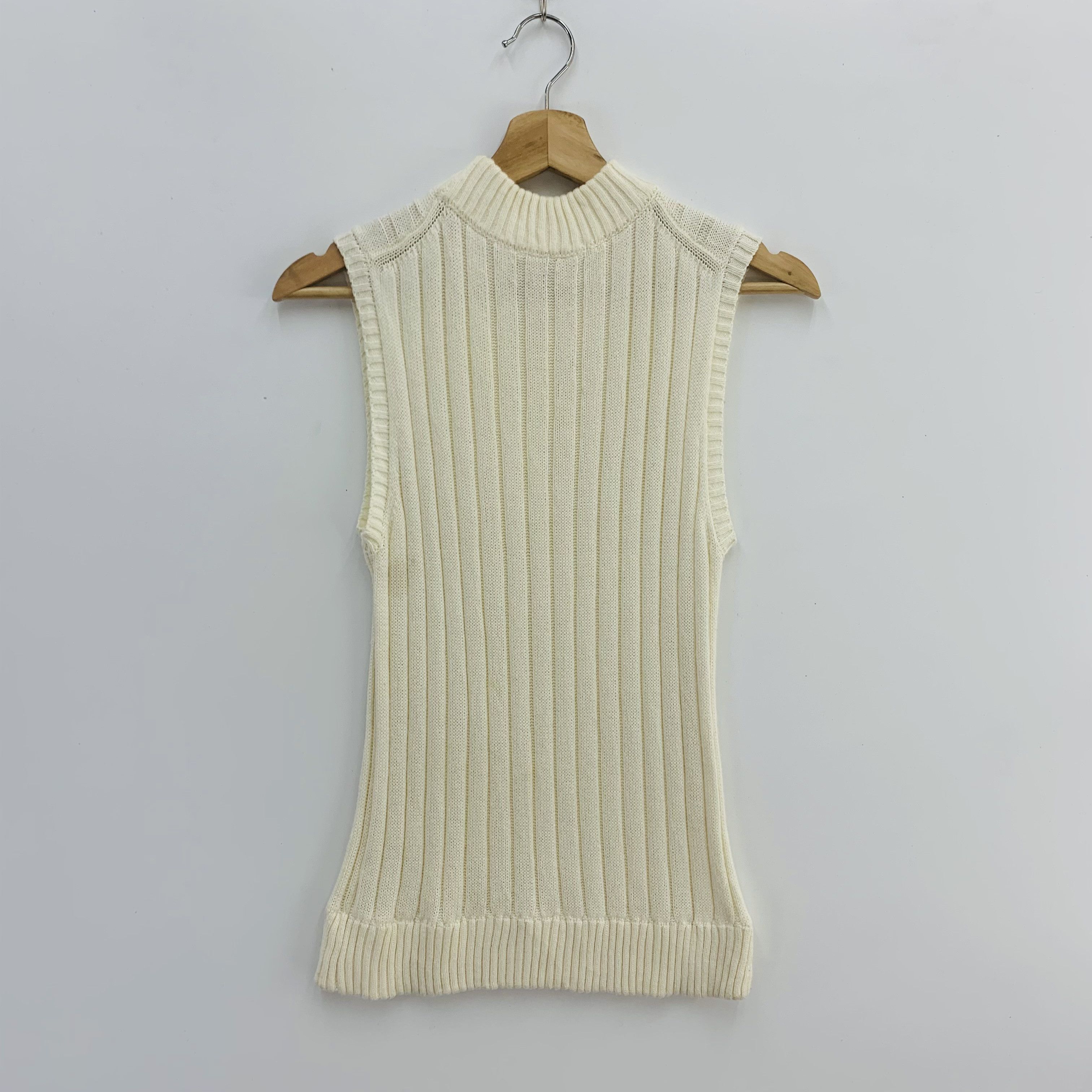 Homespun Knitwear × Japanese Brand × Vintage Retro Girl Sleeveless Shirt Knitted Size M / US 6-8 / IT 42-44 - 4 Thumbnail