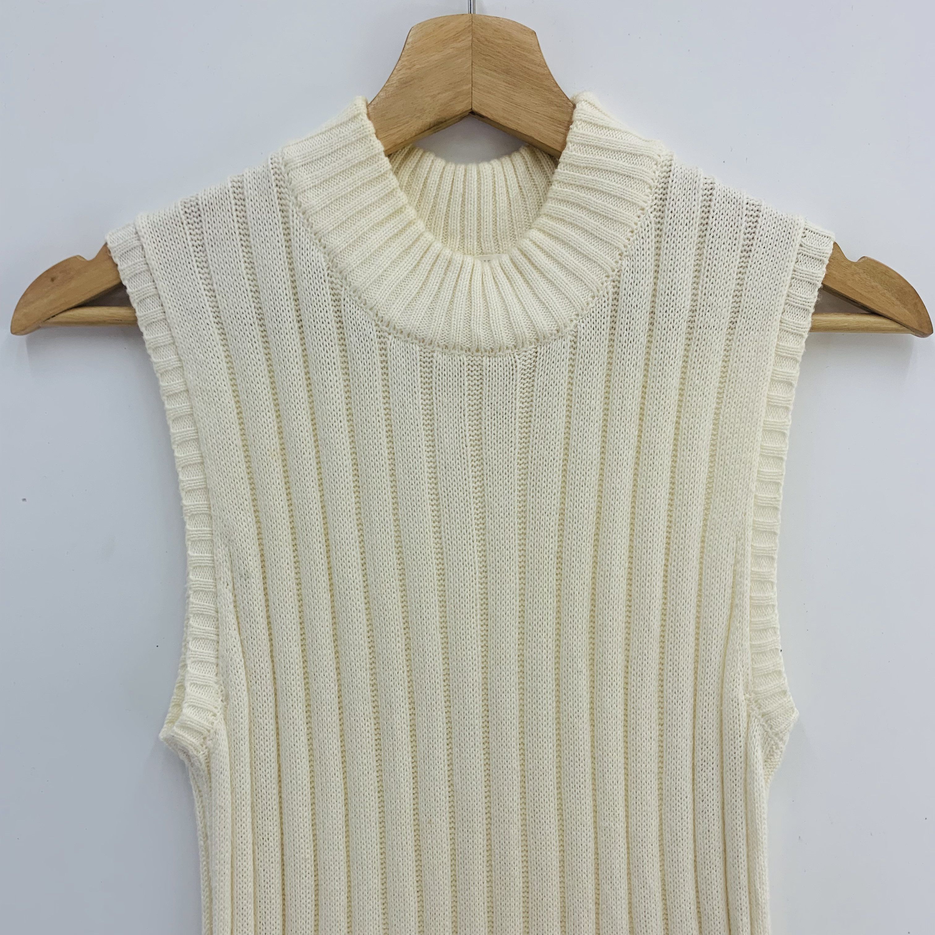 Homespun Knitwear × Japanese Brand × Vintage Retro Girl Sleeveless Shirt Knitted Size M / US 6-8 / IT 42-44 - 2 Thumbnail