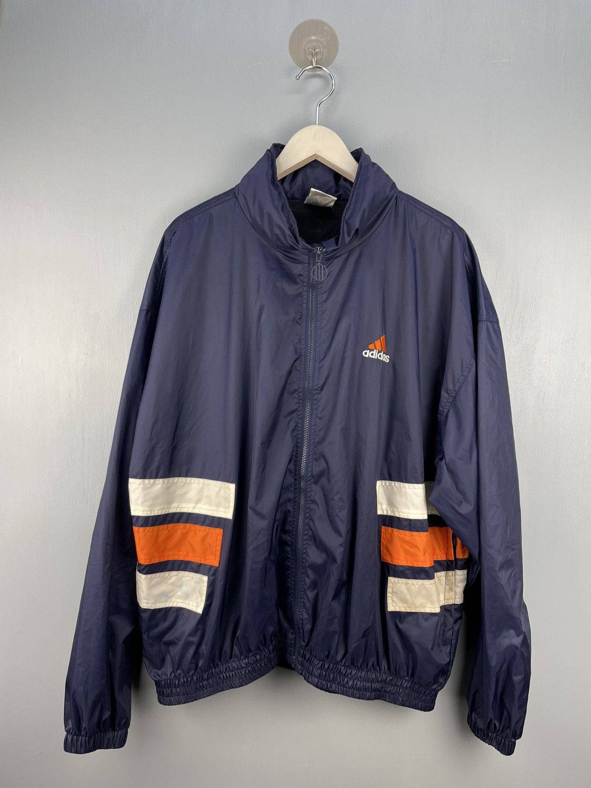 Adidas Vintage 90s Adidas Equipment windbreaker Size US L / EU 52-54 / 3 - 1 Thumbnail