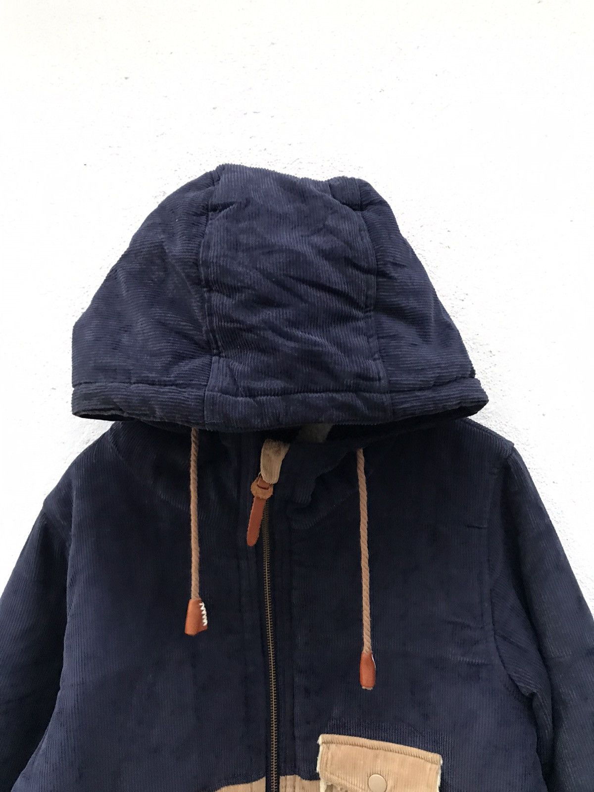 Japanese Brand Magic Number The Standard Two Tone Corduroy Hooded Jackets Size US M / EU 48-50 / 2 - 4 Thumbnail