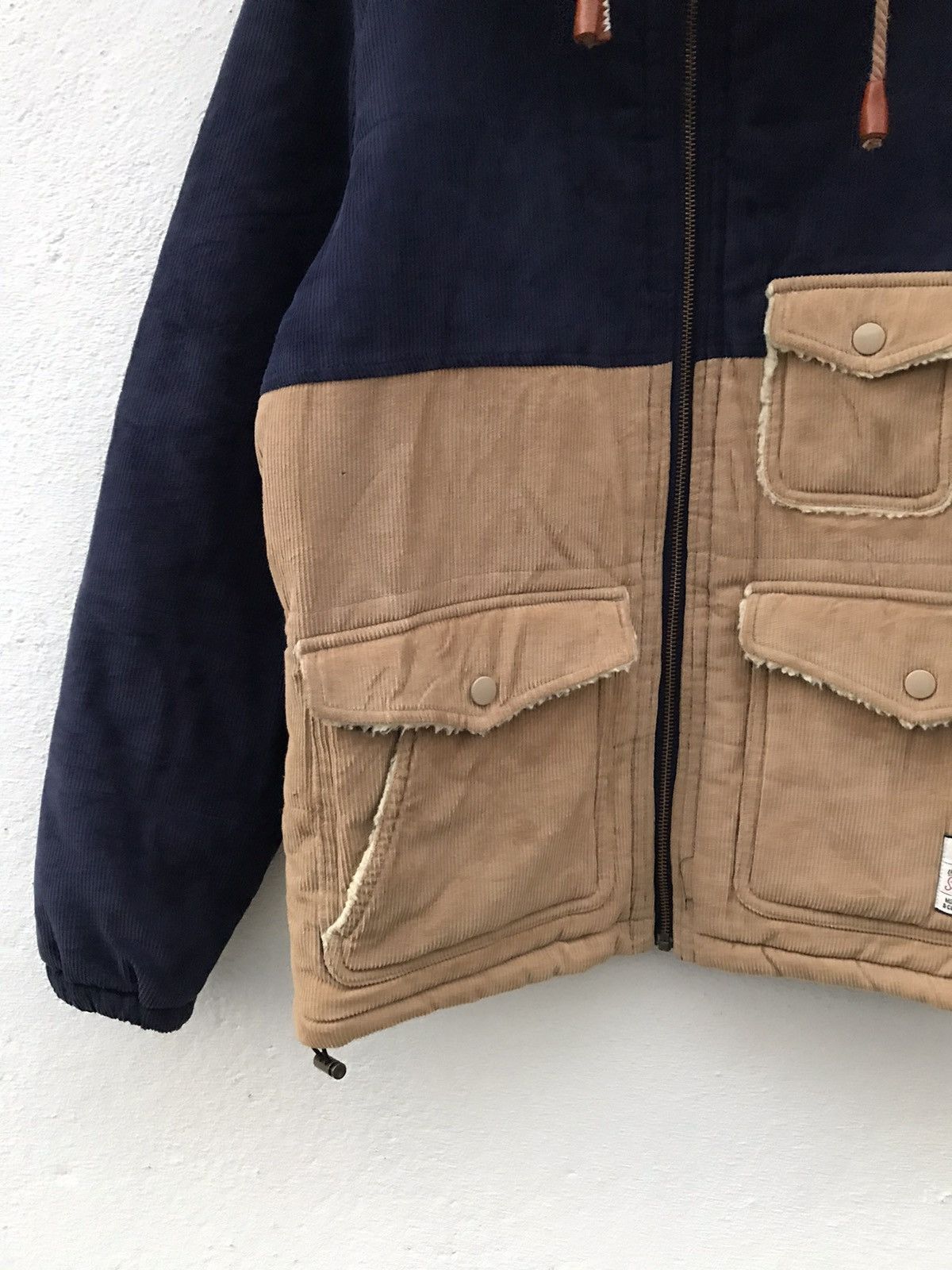 Japanese Brand Magic Number The Standard Two Tone Corduroy Hooded Jackets Size US M / EU 48-50 / 2 - 2 Thumbnail