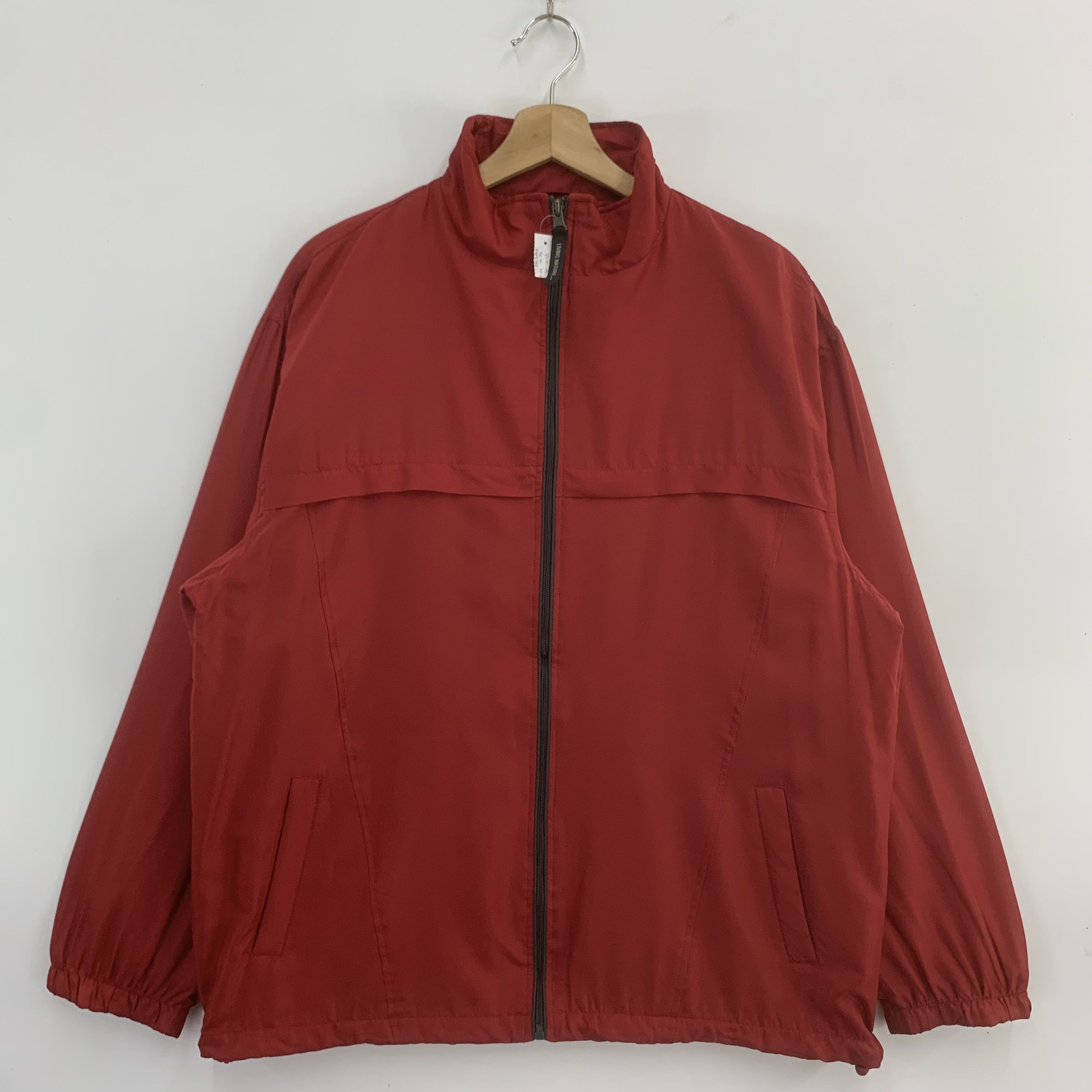 Japanese Brand × Vintage Vintage Living Nature Jacket Red Windbreaker Size US L / EU 52-54 / 3 - 1 Thumbnail