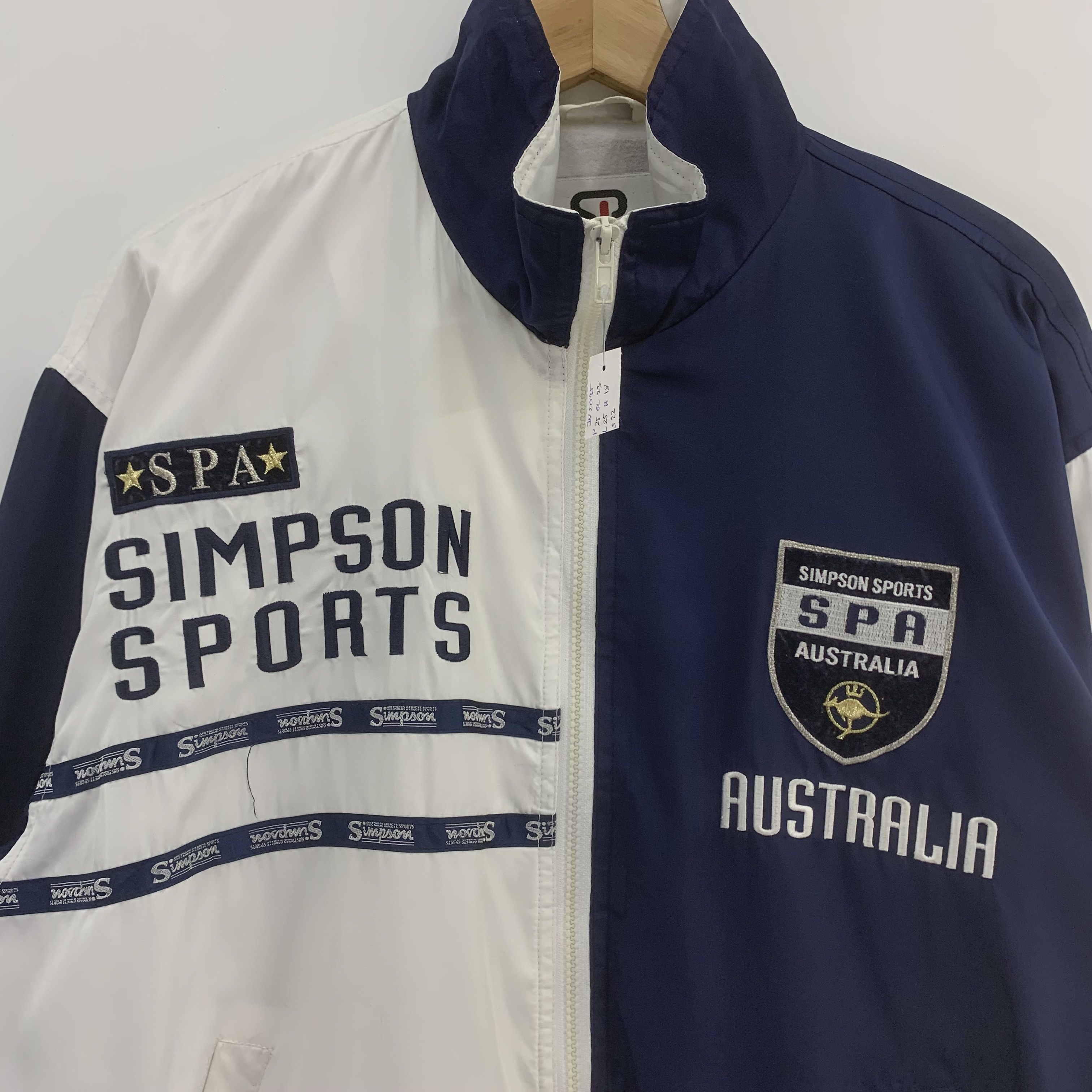Vintage Vintage Simpson Sports Australia Windbreaker Jacket Size US L / EU 52-54 / 3 - 3 Thumbnail