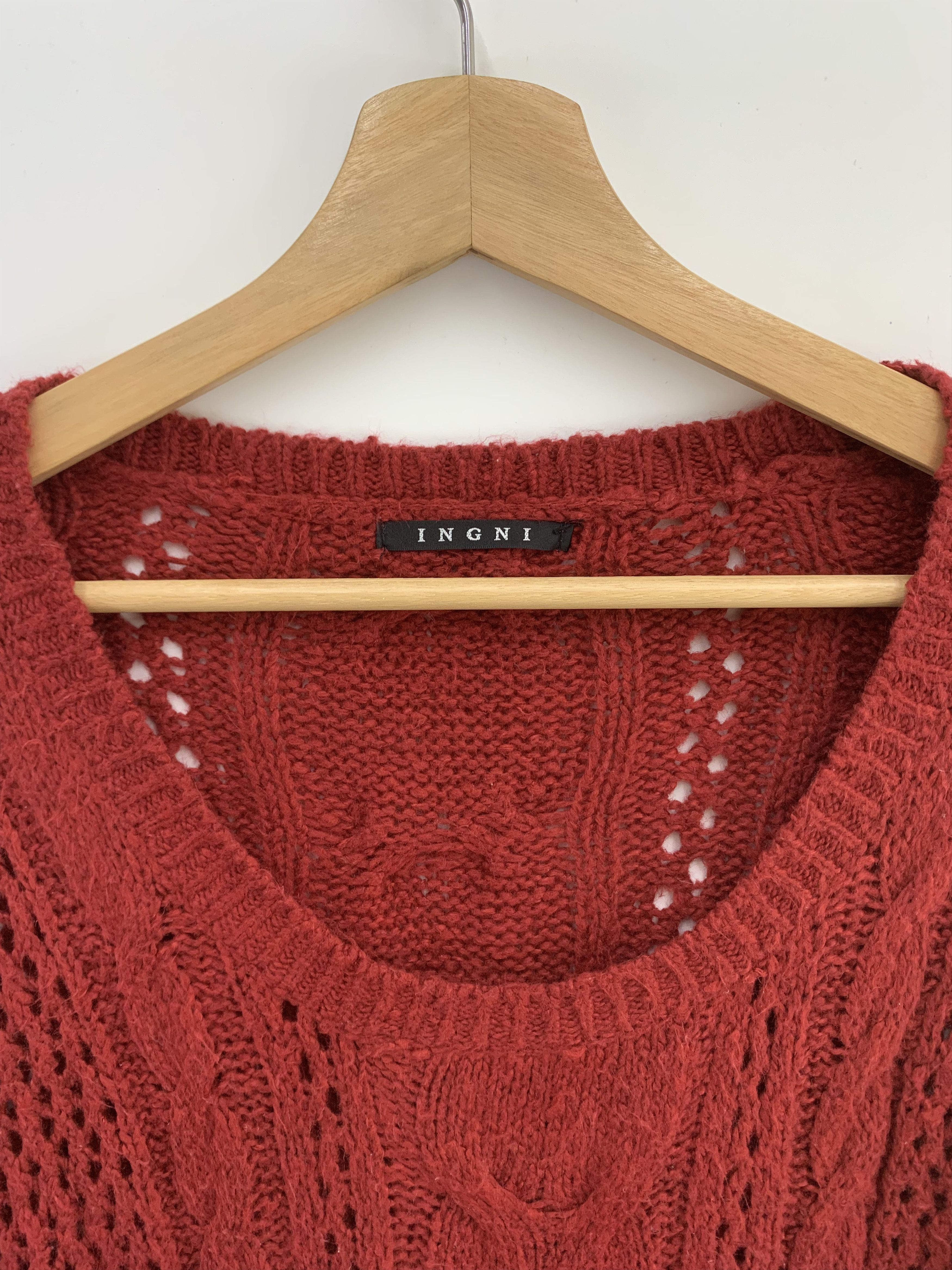 Japanese Brand Ingni Sweater Knitwear Cable Knit Size M / US 6-8 / IT 42-44 - 3 Thumbnail