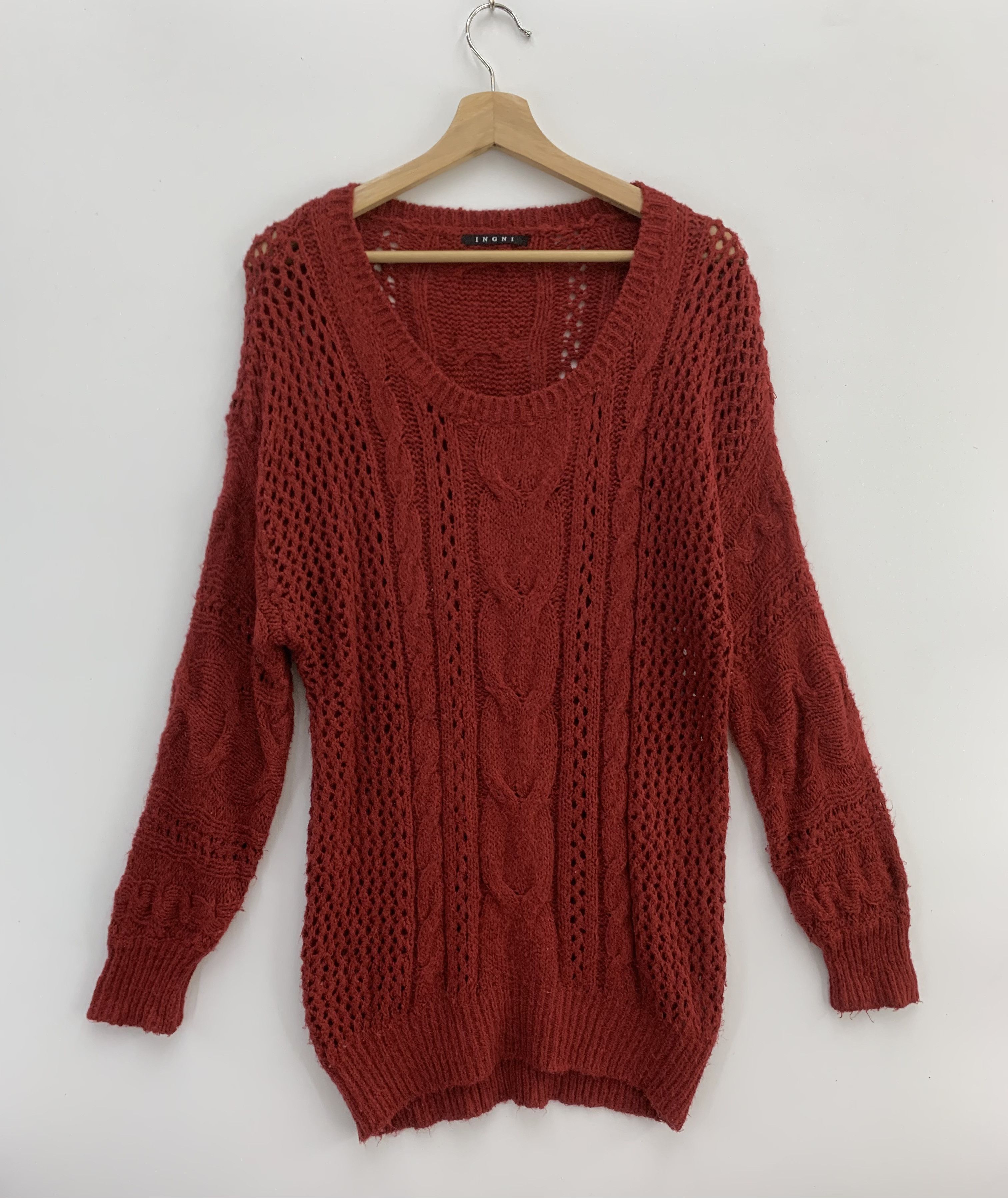 Japanese Brand Ingni Sweater Knitwear Cable Knit Size M / US 6-8 / IT 42-44 - 1 Thumbnail