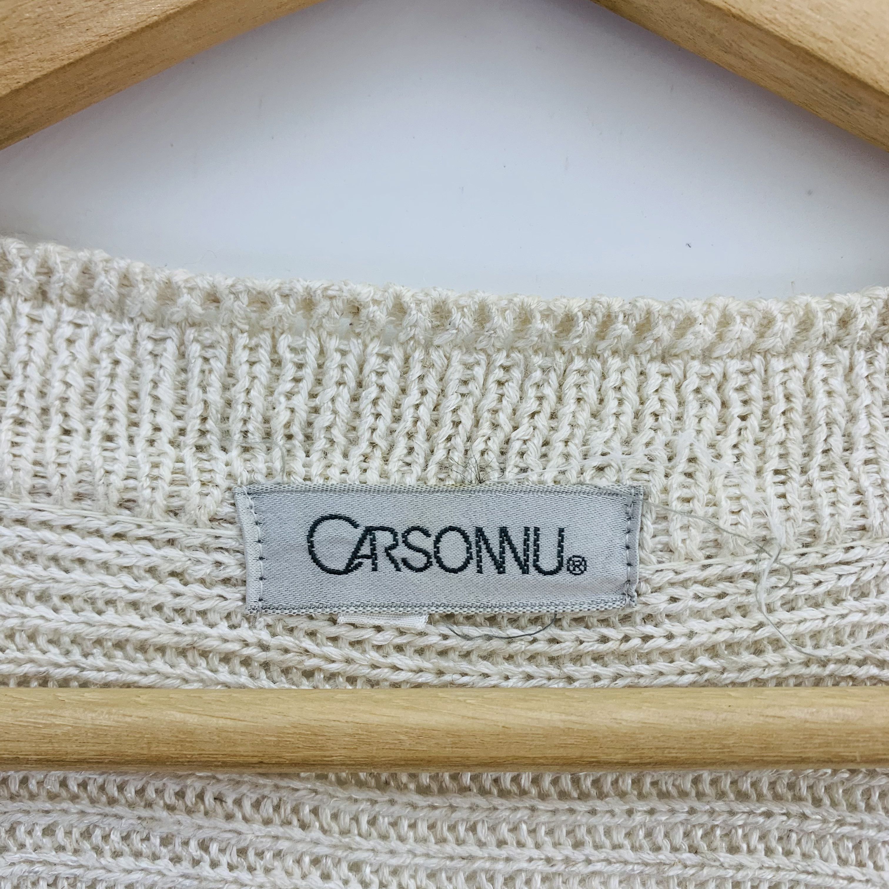Japanese Brand Carsonnu Wool Cardigan Crochet Size M / US 6-8 / IT 42-44 - 4 Thumbnail