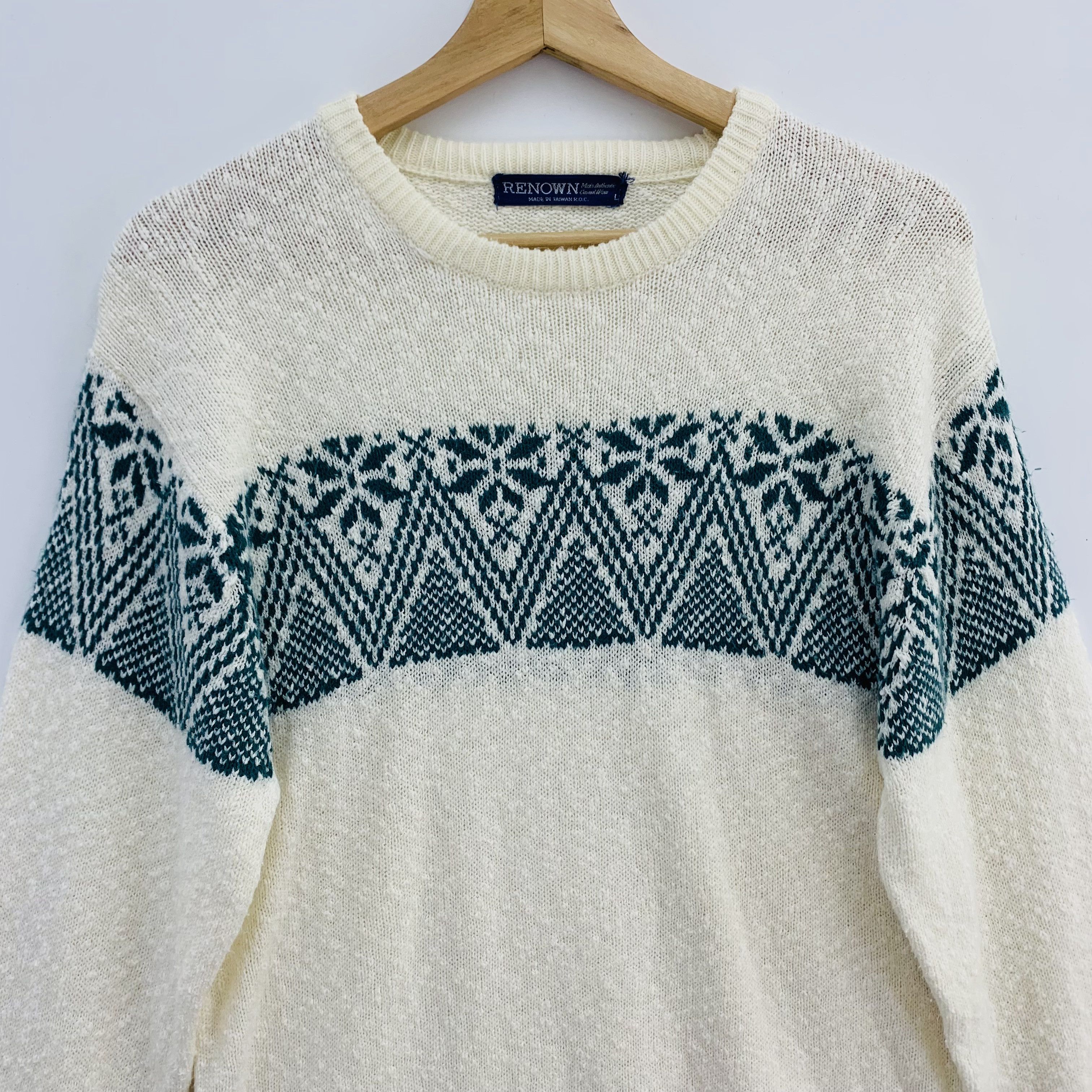 Japanese Brand × RENOWN × Vintage Renown Sweater Wool Size US L / EU 52-54 / 3 - 2 Thumbnail