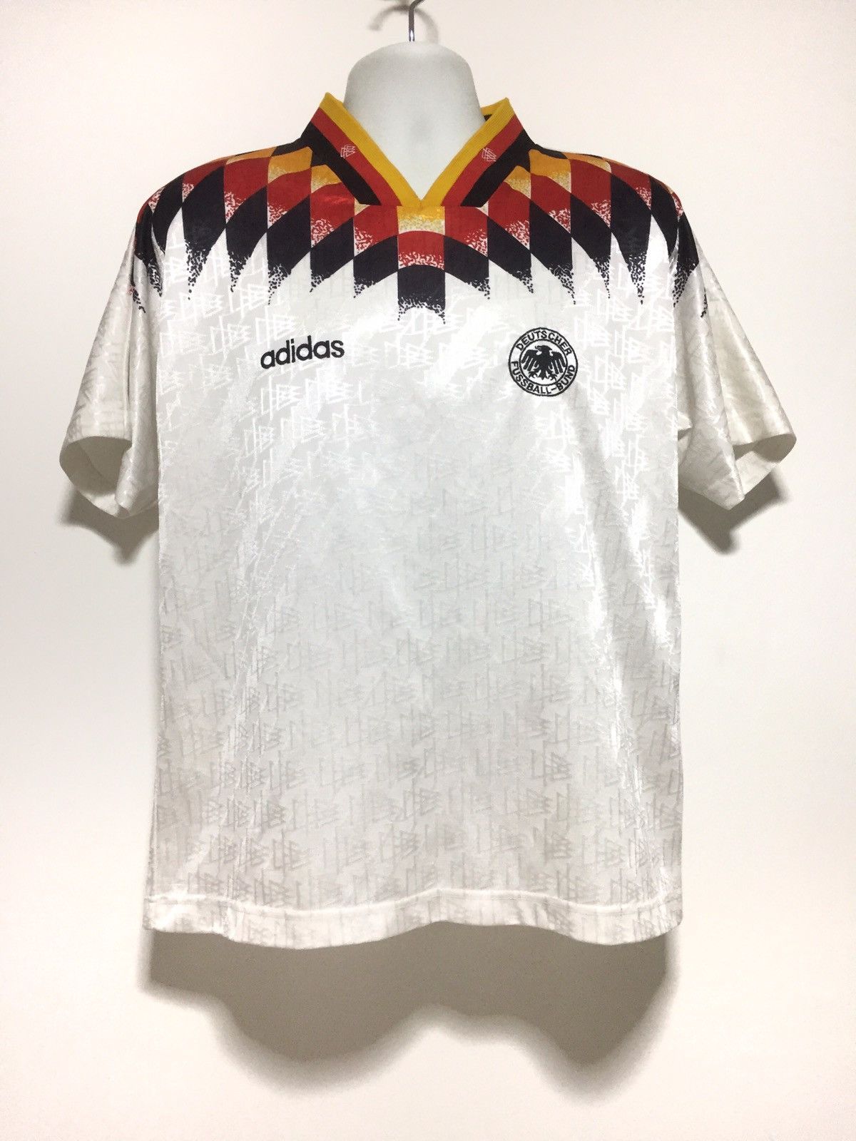 Pre-owned Adidas X Vintage True Vintage Adidas Germany 1994 Home Football Jersey In White