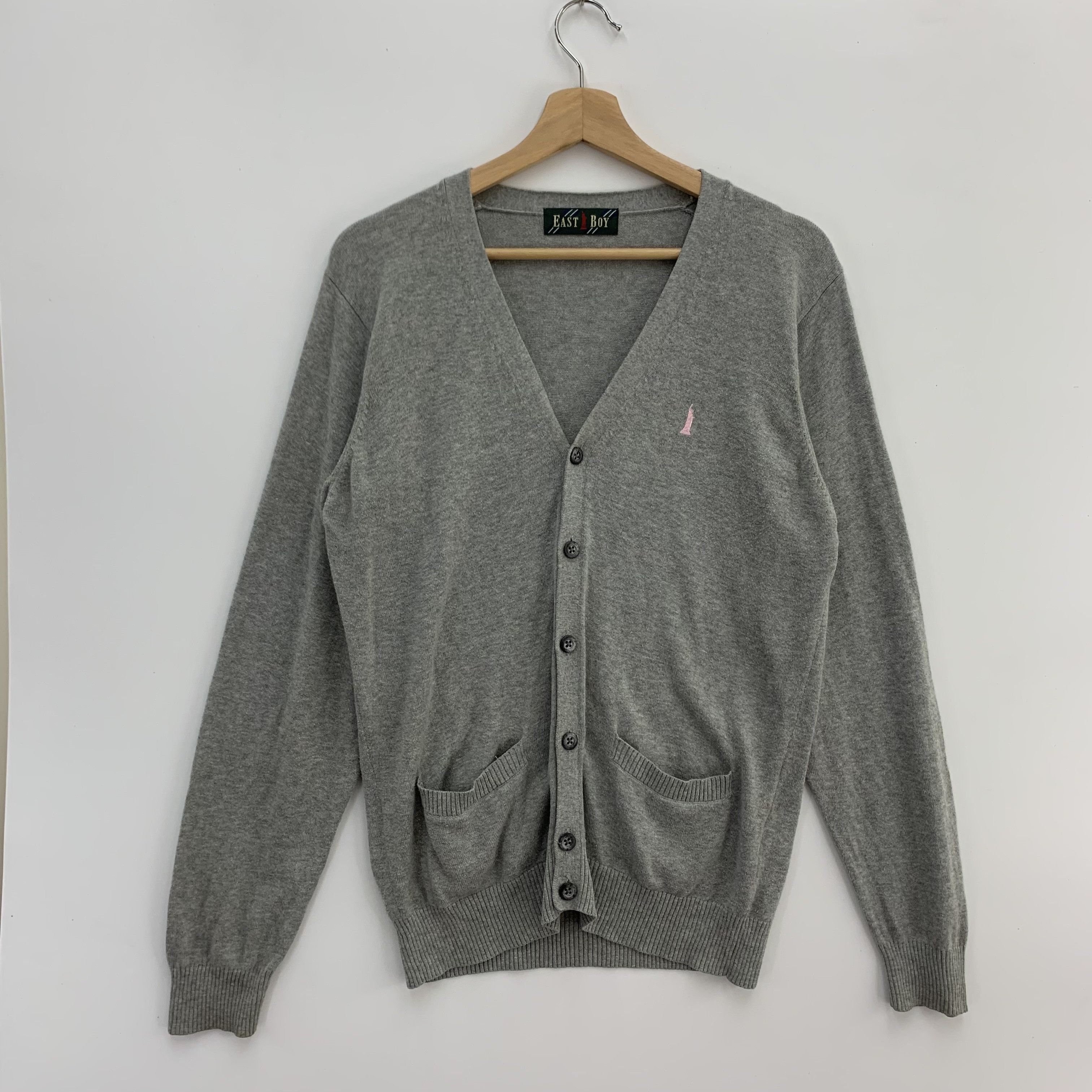 Japanese Brand East Boy Grey Cardigan Size US S / EU 44-46 / 1 - 1 Thumbnail