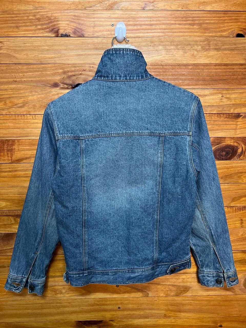 Japanese Brand WEST WIN SHEARLING DENIM TRUCKER JACKET Size US XS / EU 42 / 0 - 6 Thumbnail
