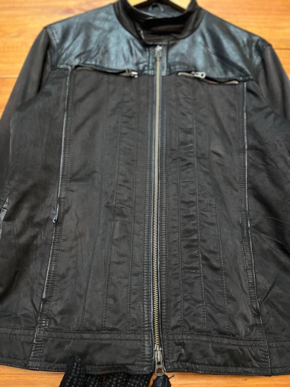 Morgan Homme MORGAN HOMME LEATHER MIX POLYESTER JACKET Size US L / EU 52-54 / 3 - 5 Thumbnail