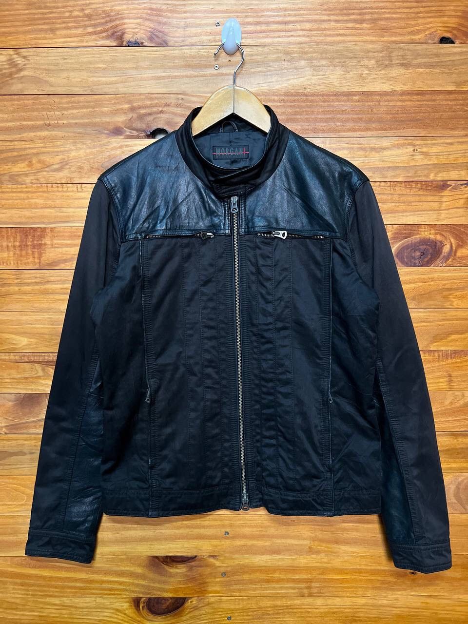 Morgan Homme MORGAN HOMME LEATHER MIX POLYESTER JACKET Size US L / EU 52-54 / 3 - 1 Thumbnail
