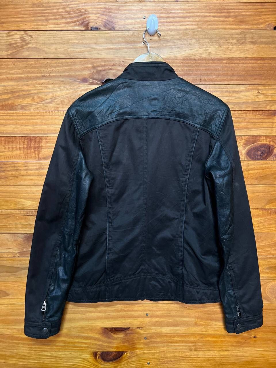 Morgan Homme MORGAN HOMME LEATHER MIX POLYESTER JACKET Size US L / EU 52-54 / 3 - 9 Thumbnail