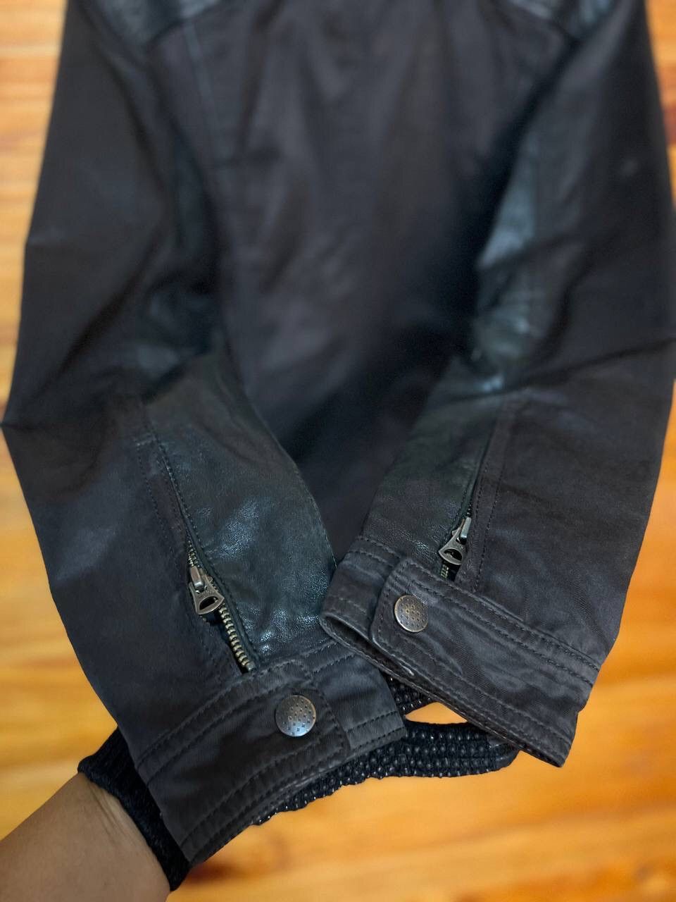 Morgan Homme MORGAN HOMME LEATHER MIX POLYESTER JACKET Size US L / EU 52-54 / 3 - 11 Thumbnail