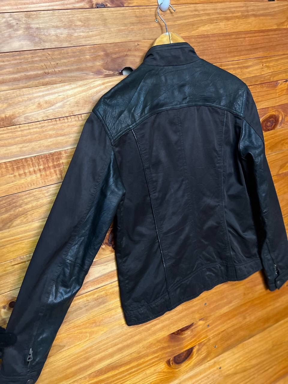 Morgan Homme MORGAN HOMME LEATHER MIX POLYESTER JACKET Size US L / EU 52-54 / 3 - 10 Thumbnail