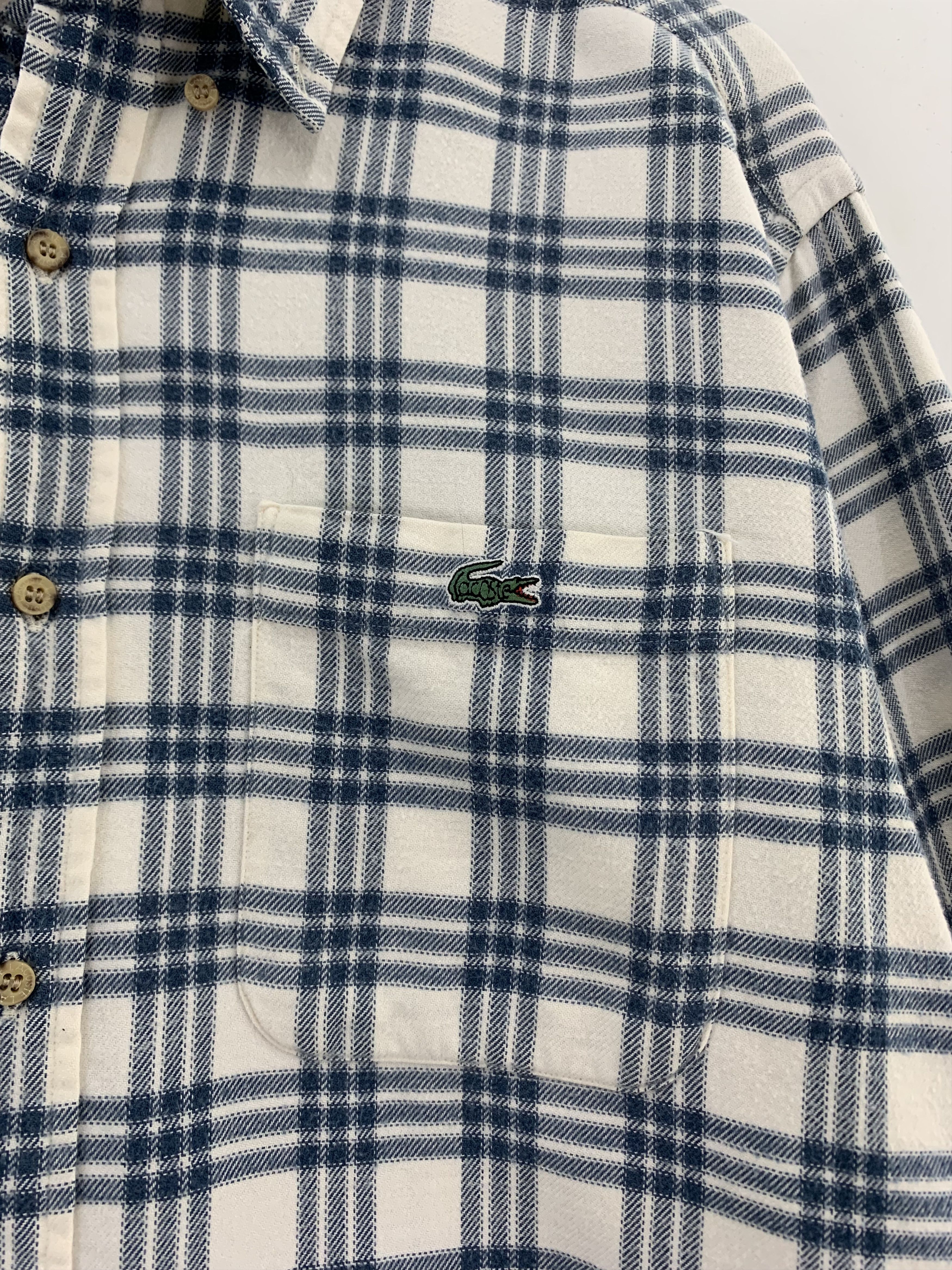 Lacoste Vintage Lacoste Long Sleeve Shirt Flannel Size US XL / EU 56 / 4 - 3 Thumbnail