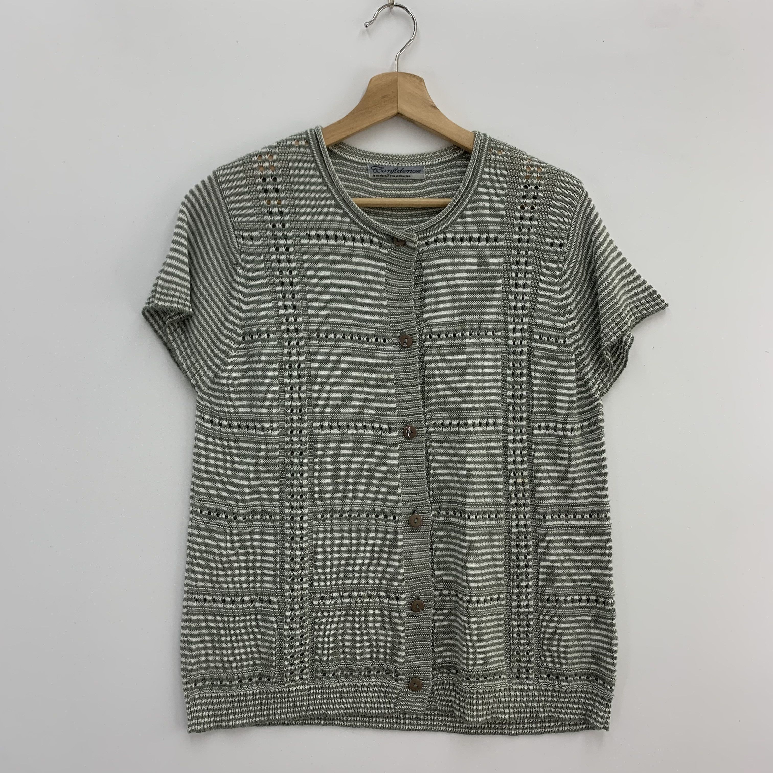Homespun Knitwear × Japanese Brand Vintage Knit Shirt Short Sleeve Knitwear Size S / US 4 / IT 40 - 1 Thumbnail