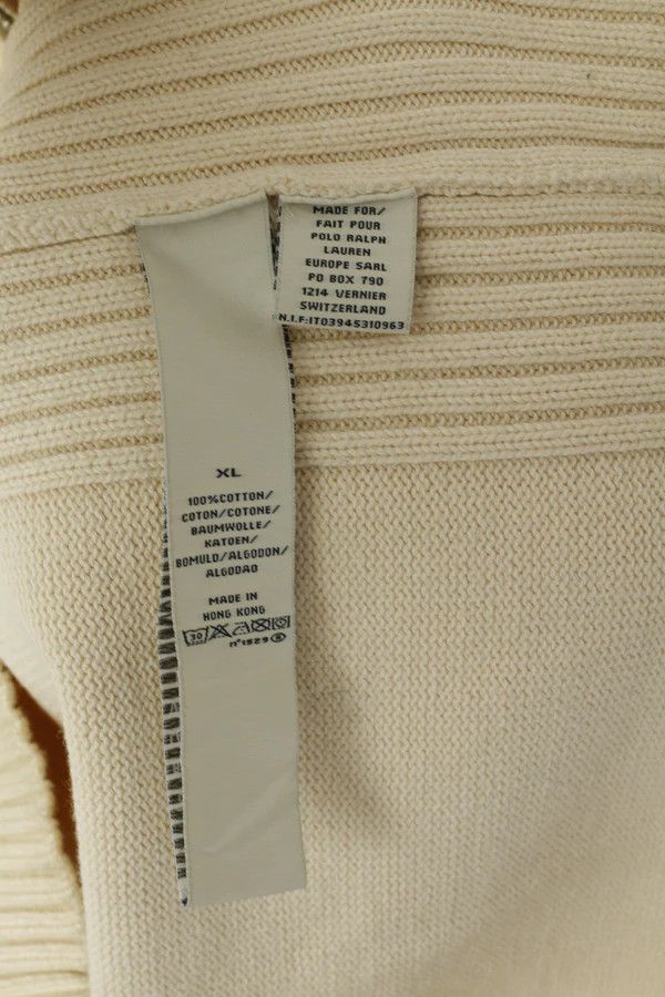 Polo Ralph Lauren Polo Jeans Ralph Lauren Men XL (L) Jumper Cream Cotton 5246 Size US XL / EU 56 / 4 - 6 Thumbnail