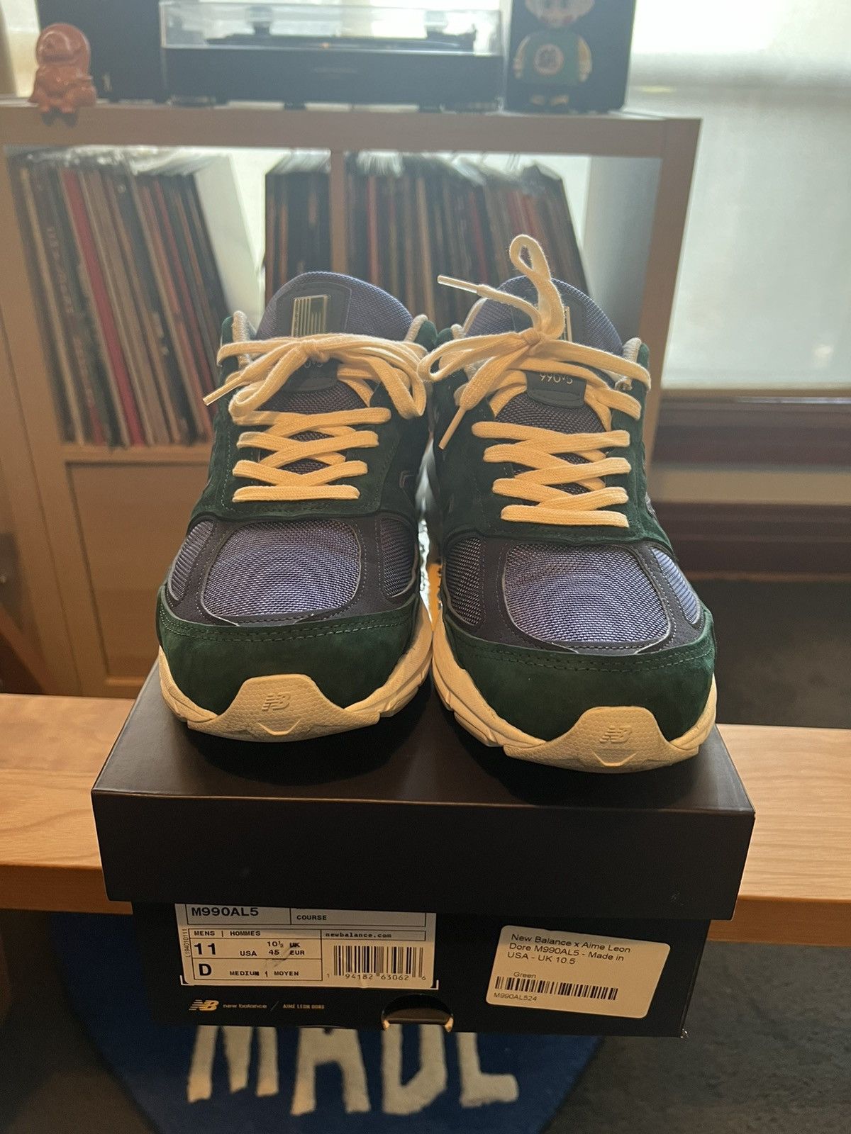 image of Aime Leon Dore x New Balance 990V5 Life In The Balance 2019 Shoes in Navy, Men's (Size 11)