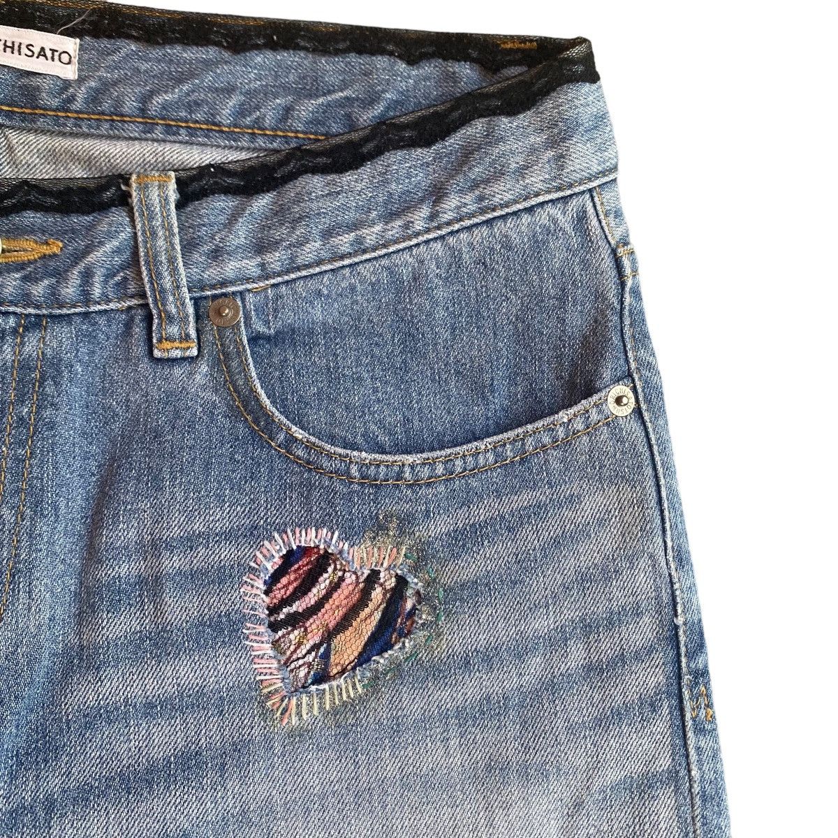 Issey Miyake Heart Shape patch jeans Size 32" / US 10 / IT 46 - 6 Thumbnail