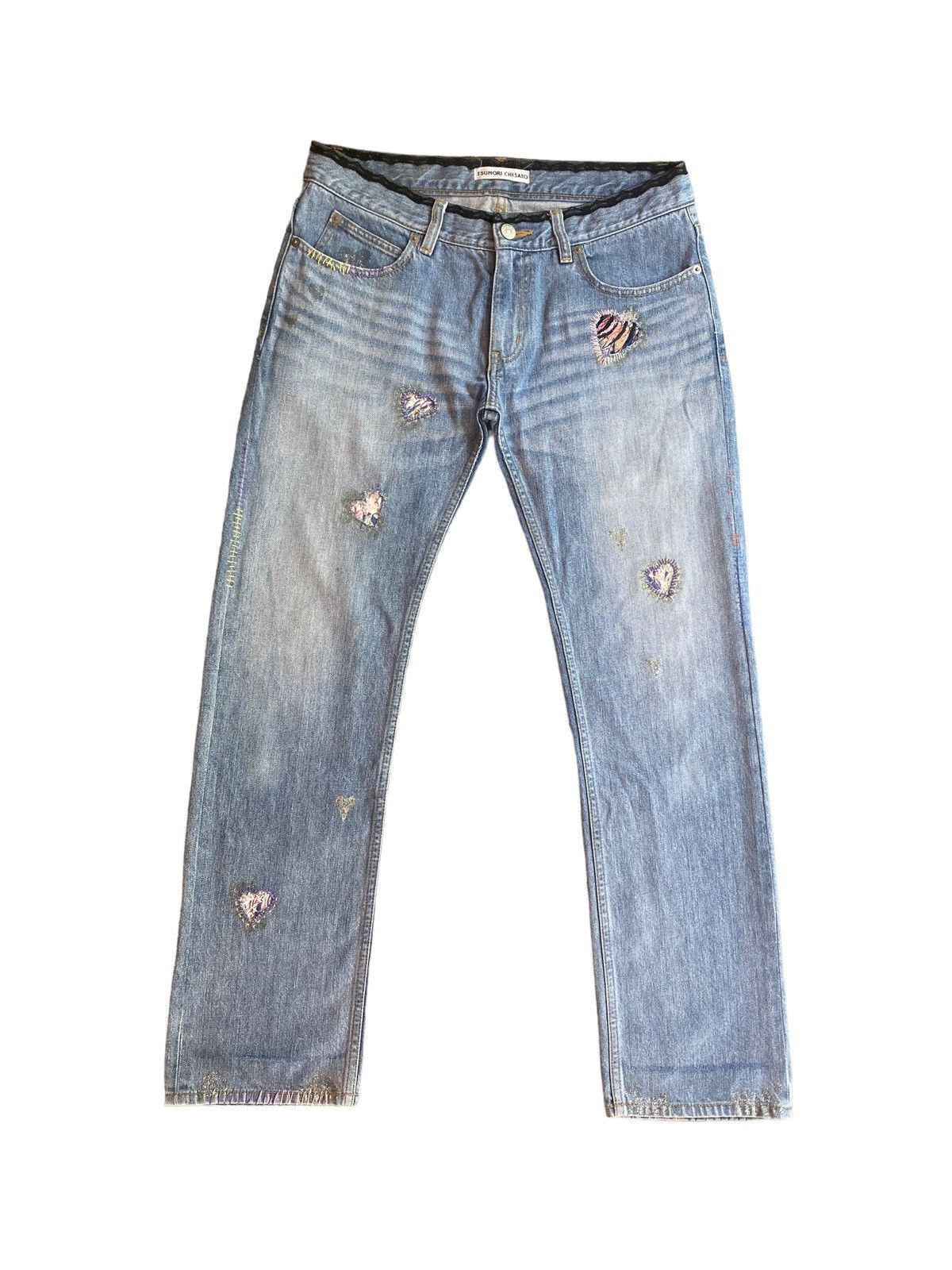 Heart Shape patch jeans