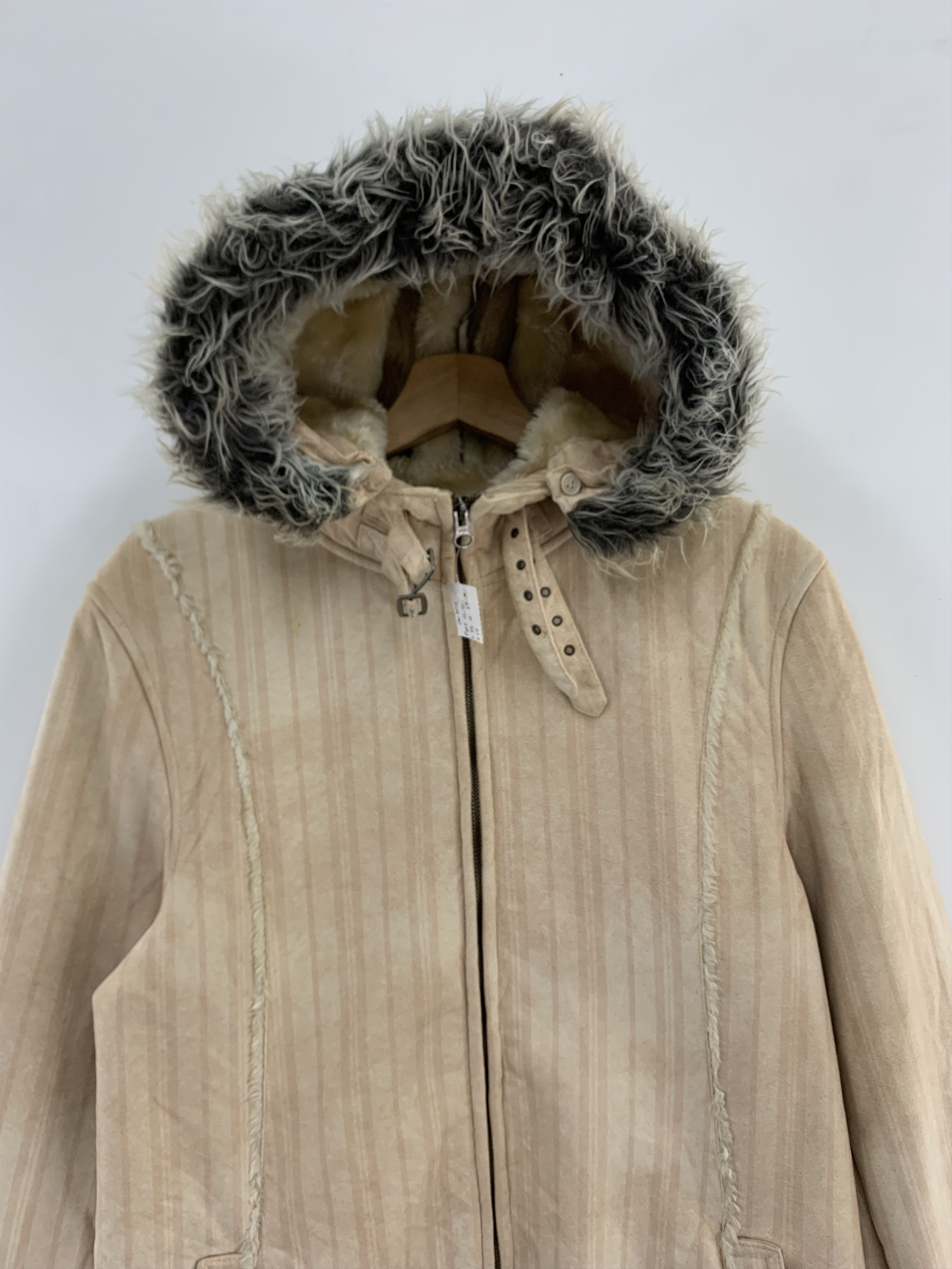 Mossimo Mossimo Sports Leather Fur Jacket Hooded Size M / US 6-8 / IT 42-44 - 2 Thumbnail