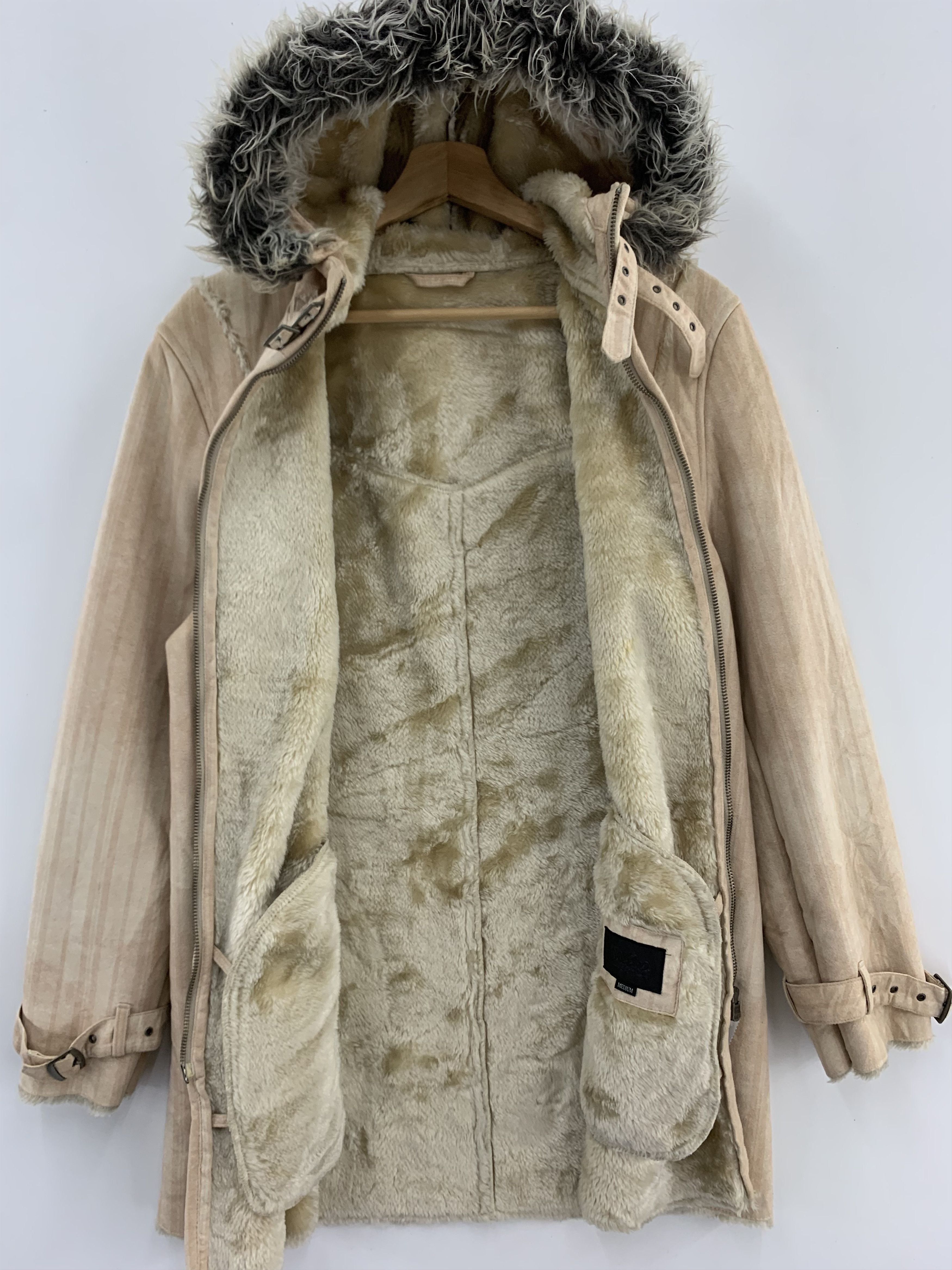 Mossimo Mossimo Sports Leather Fur Jacket Hooded Size M / US 6-8 / IT 42-44 - 4 Thumbnail