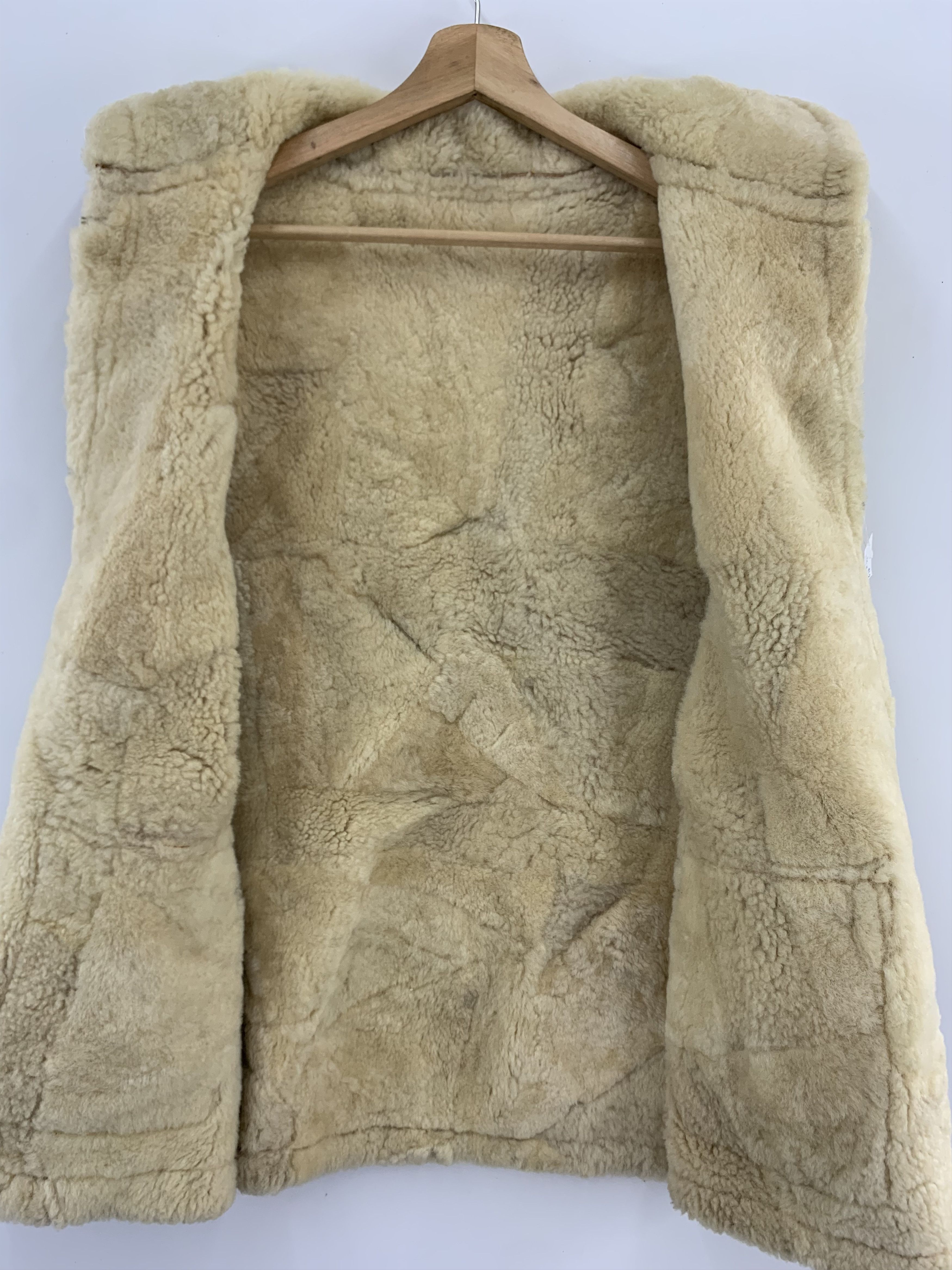 Vintage Sherpa Leather Jacket Sleeveless Size US M / EU 48-50 / 2 - 4 Thumbnail