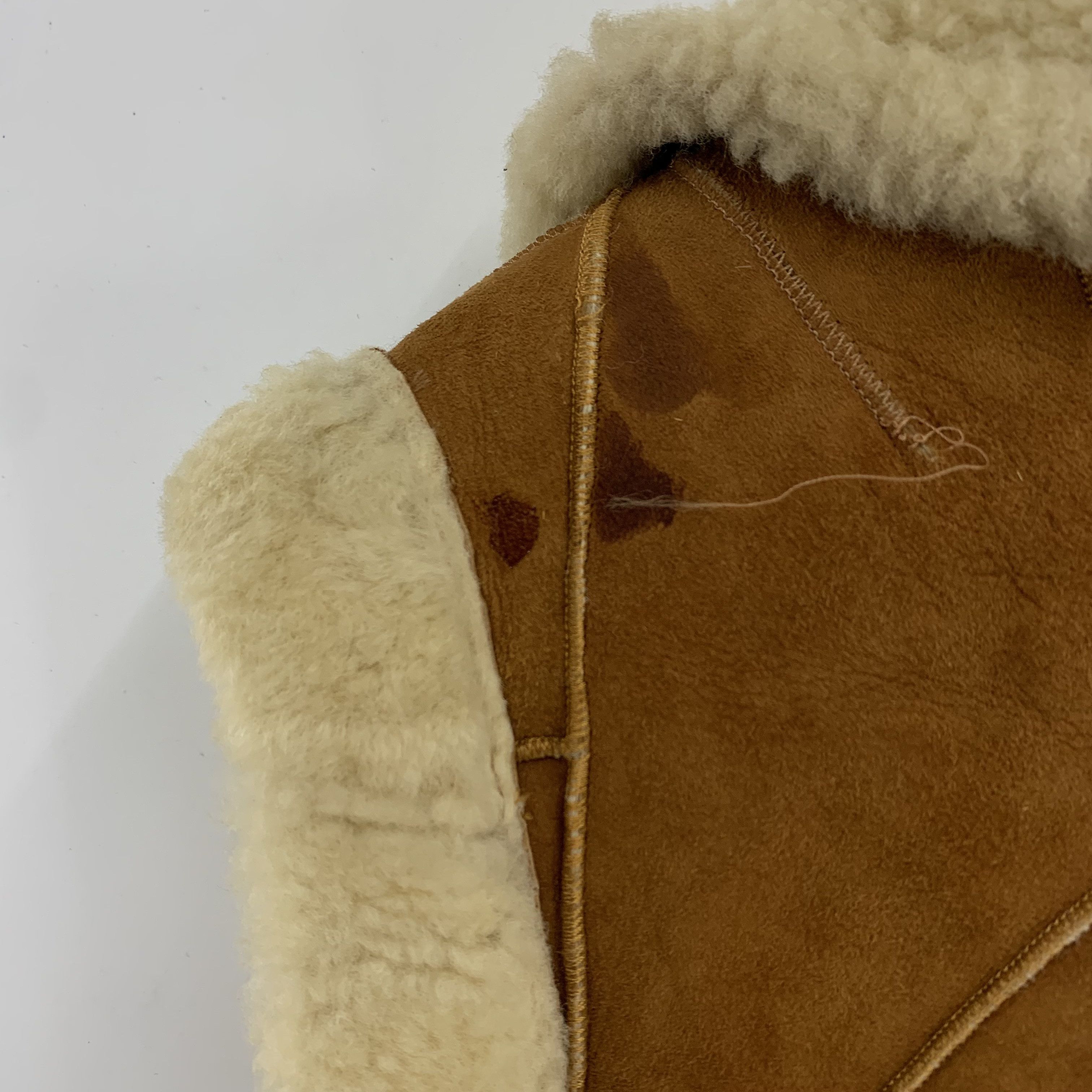 Vintage Sherpa Leather Jacket Sleeveless Size US M / EU 48-50 / 2 - 6 Thumbnail