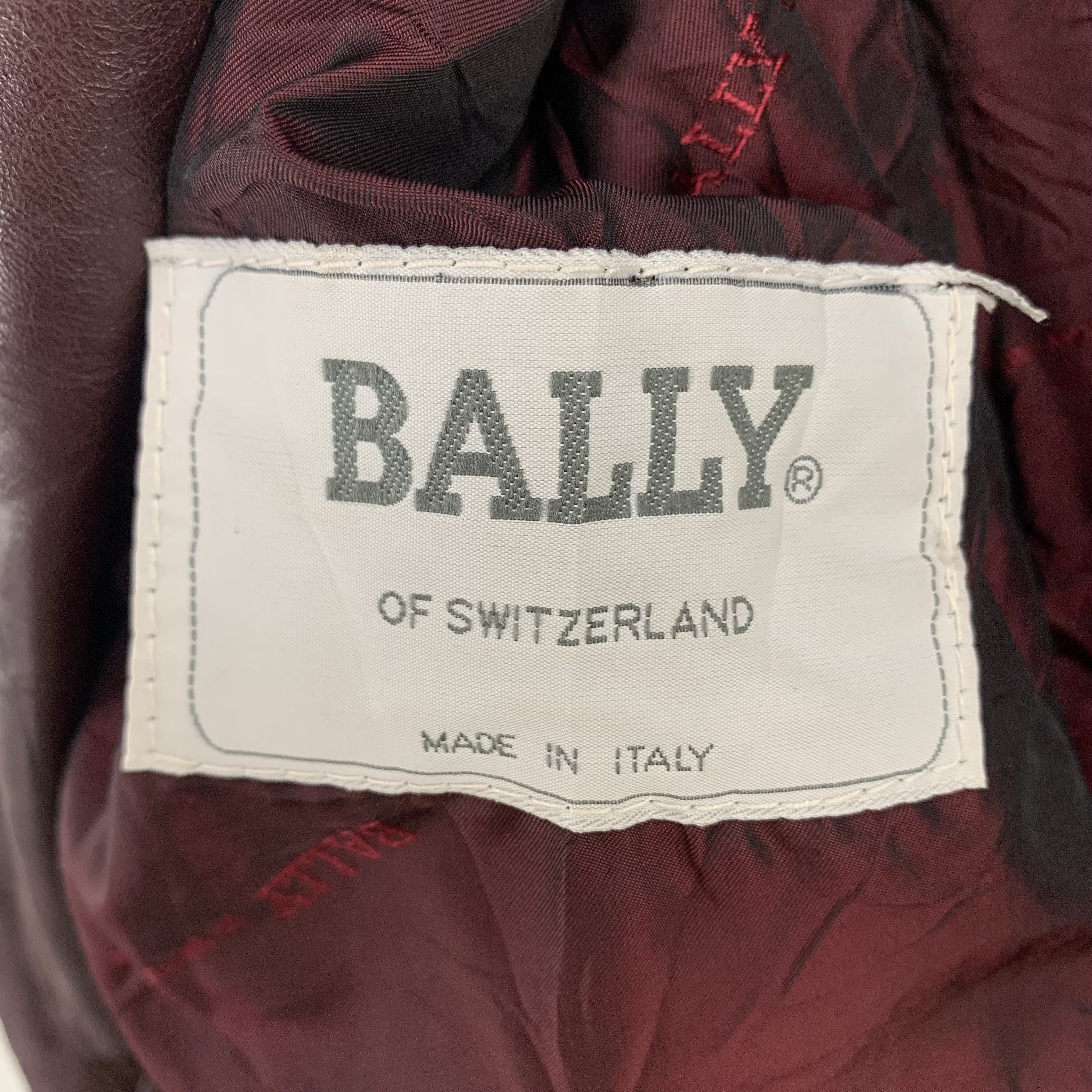 Bally Bally Leather Jacket Burgundy Size US L / EU 52-54 / 3 - 10 Thumbnail