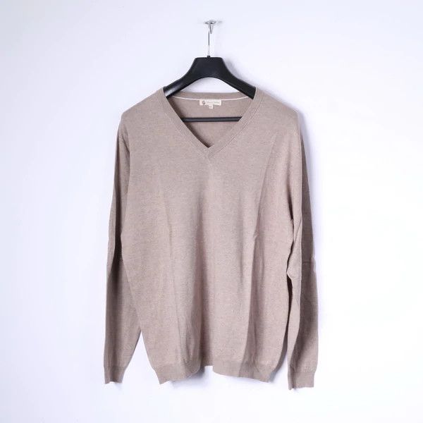 Other Duca Di Valtorta Men XXL Jumper Beige 80% SILK Cashmere 1555 Size US XXL / EU 58 / 5 - 1 Thumbnail