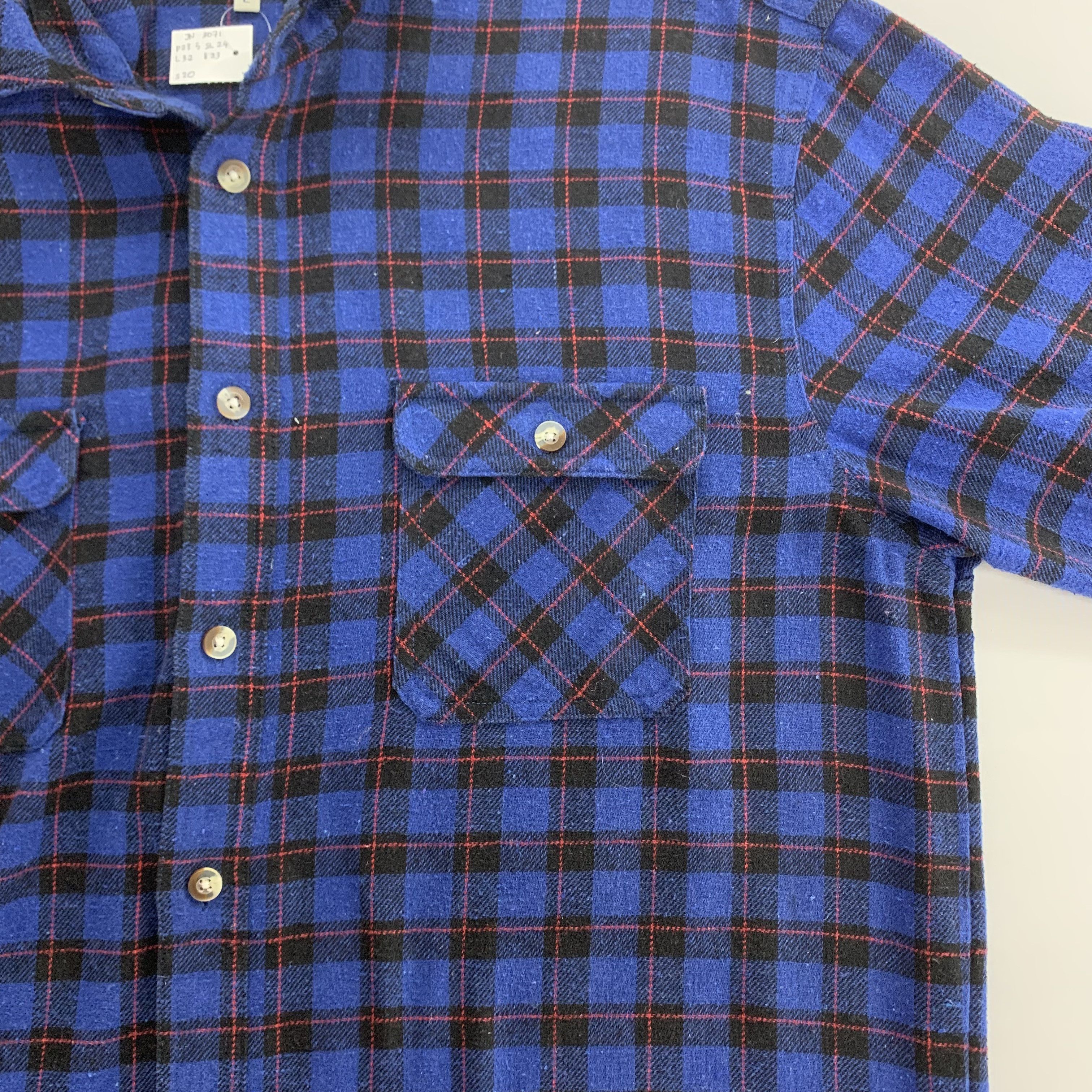 Flannel × Japanese Brand TCF Blue Flannel Long Sleeve Button Ups Size US L / EU 52-54 / 3 - 6 Thumbnail