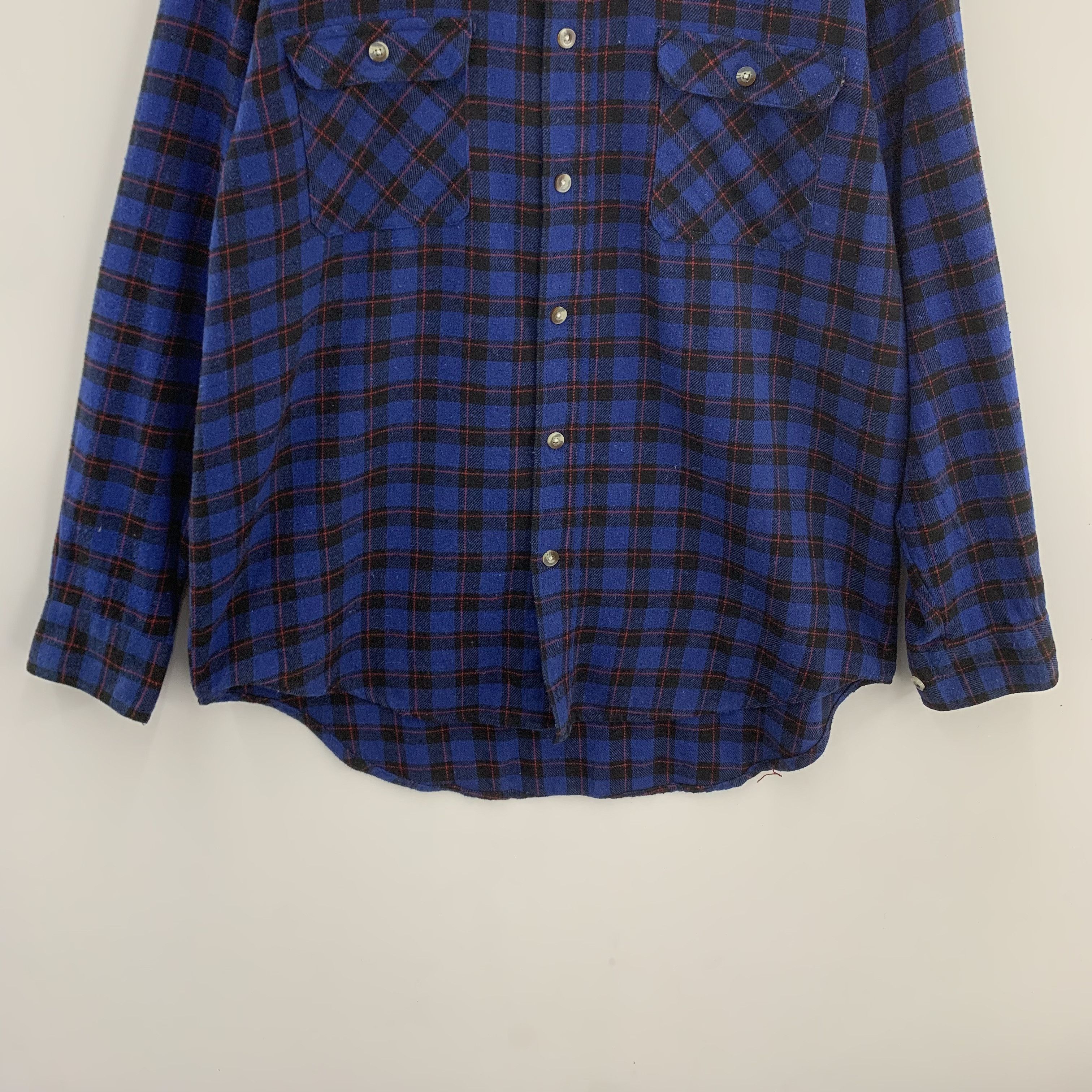 Flannel × Japanese Brand TCF Blue Flannel Long Sleeve Button Ups Size US L / EU 52-54 / 3 - 2 Thumbnail