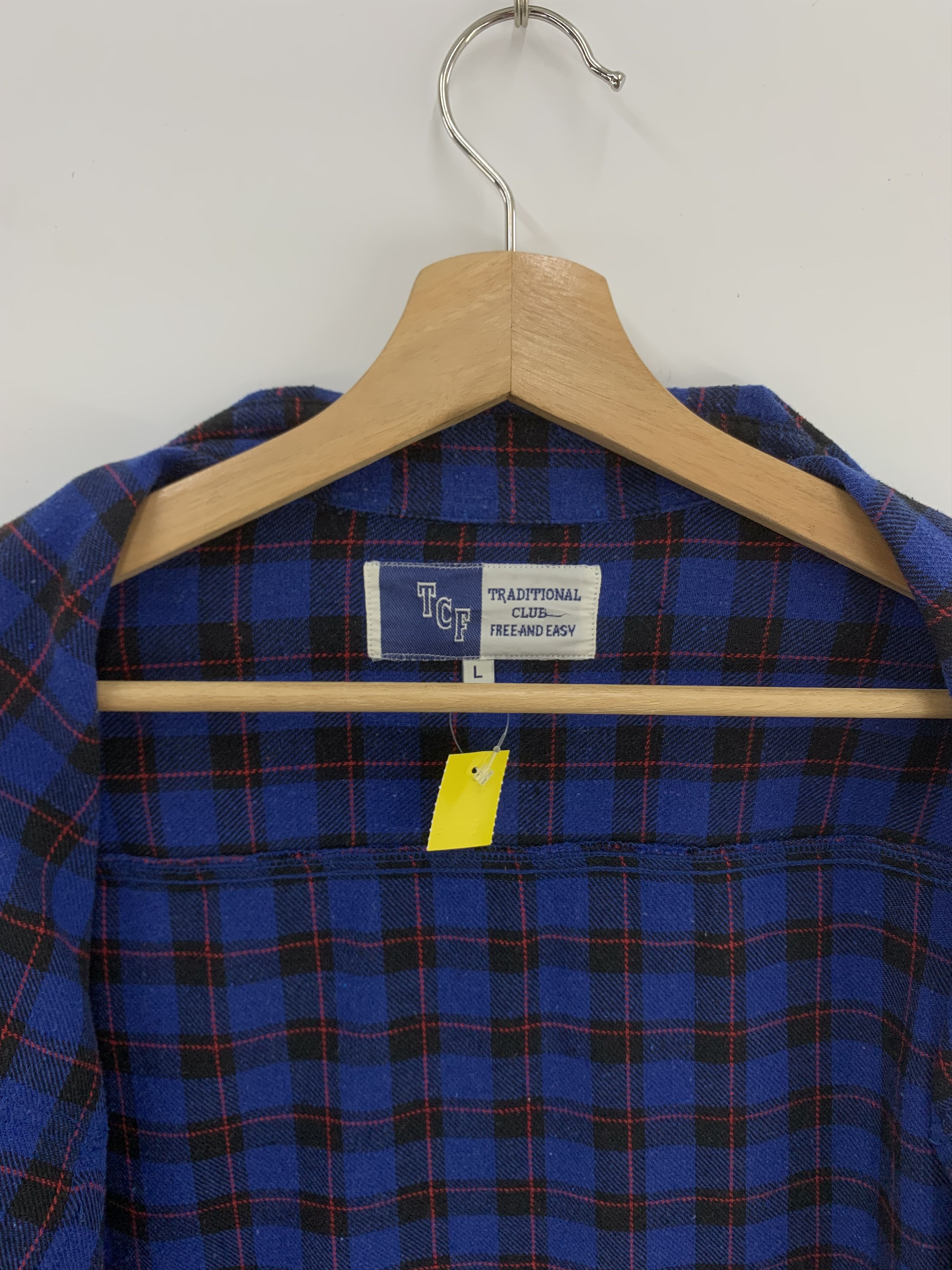 Flannel × Japanese Brand TCF Blue Flannel Long Sleeve Button Ups Size US L / EU 52-54 / 3 - 7 Thumbnail