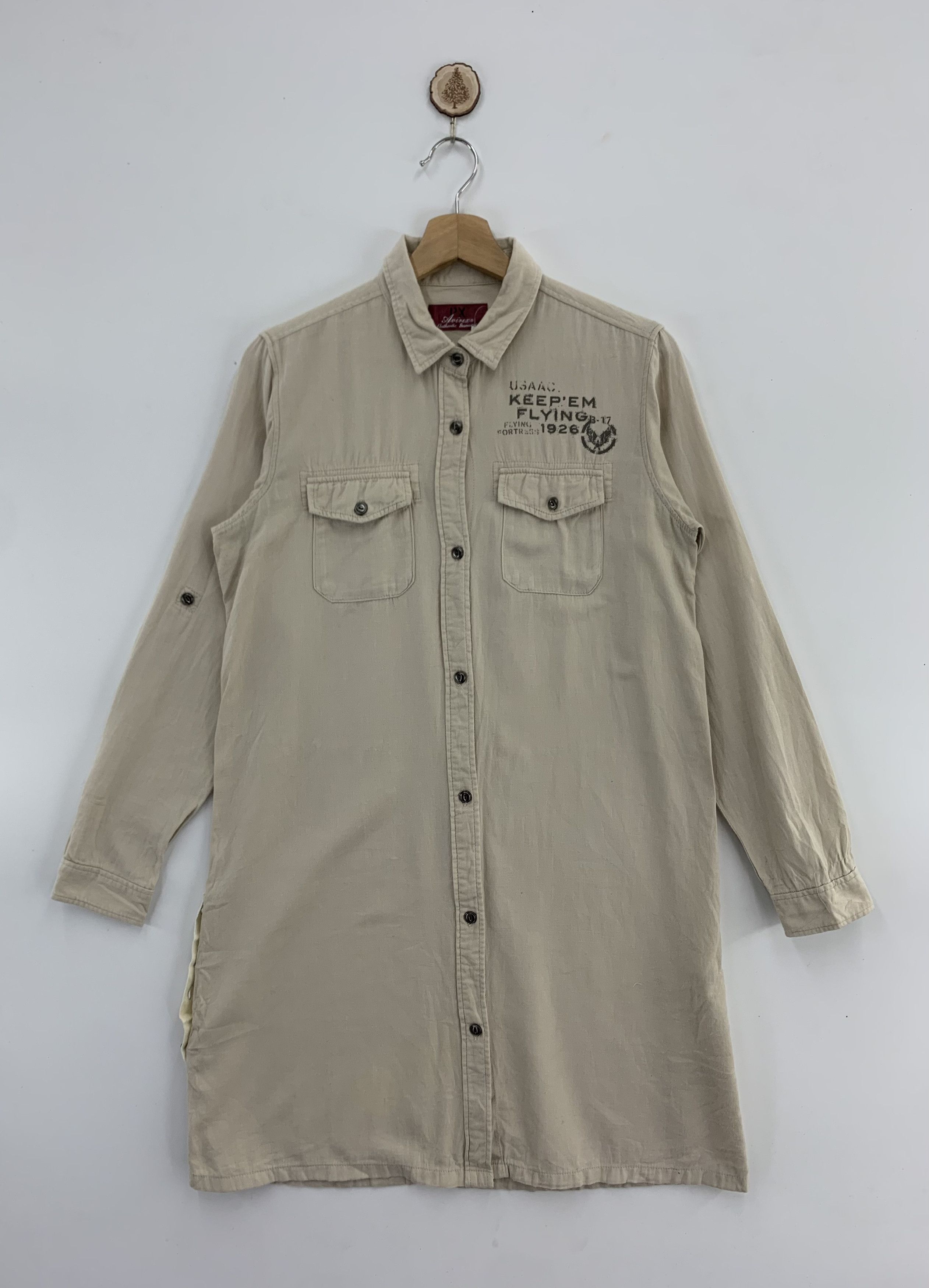 Avirex Avirex Long Shirt Shirt Button Up Military Air Force Size US L / EU 52-54 / 3 - 1 Thumbnail