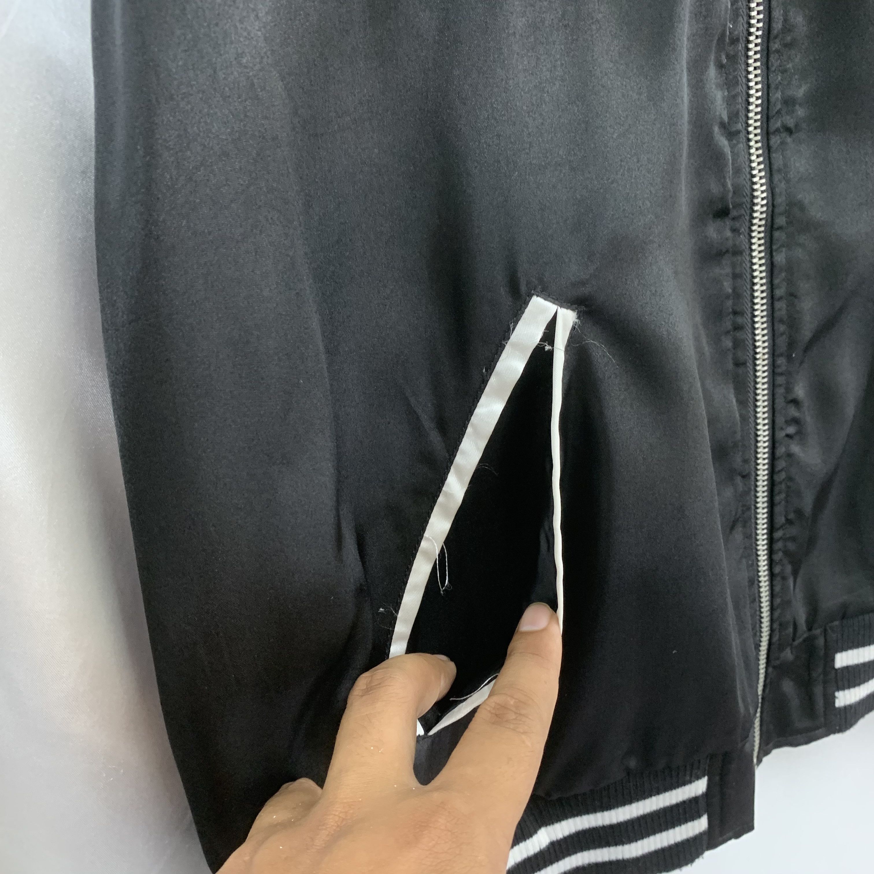 Japanese Brand Pink Latte Bomber Jacket Embroidery Polyester Black Jacket Size M / US 6-8 / IT 42-44 - 7 Thumbnail