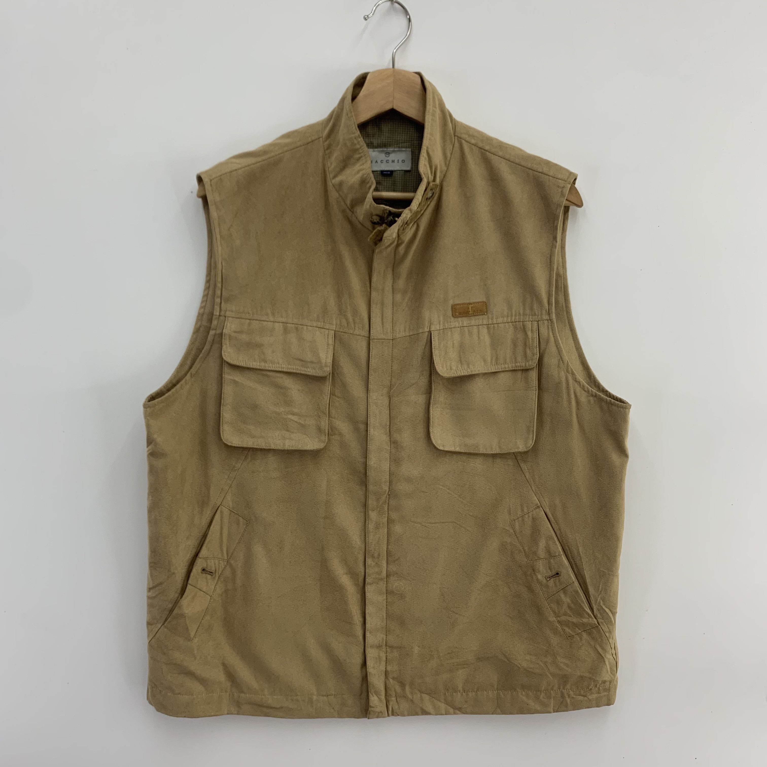 image of Macchio Brown Vest Multipocket, Men's (Size Large)