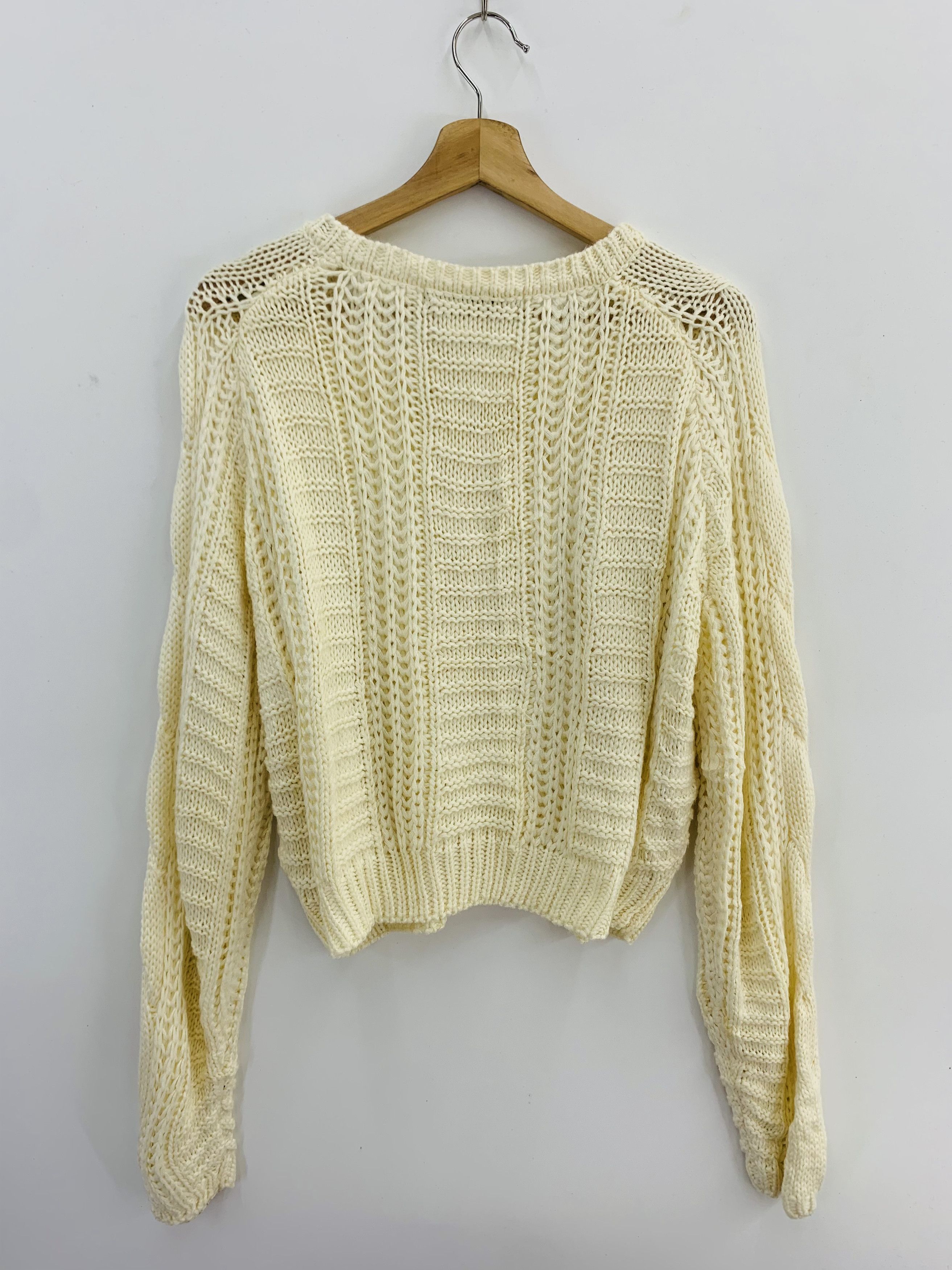 Japanese Brand Pendora Cable Knit Crochet Knit Shirt Long Sleeve Size US M / EU 48-50 / 2 - 2 Thumbnail