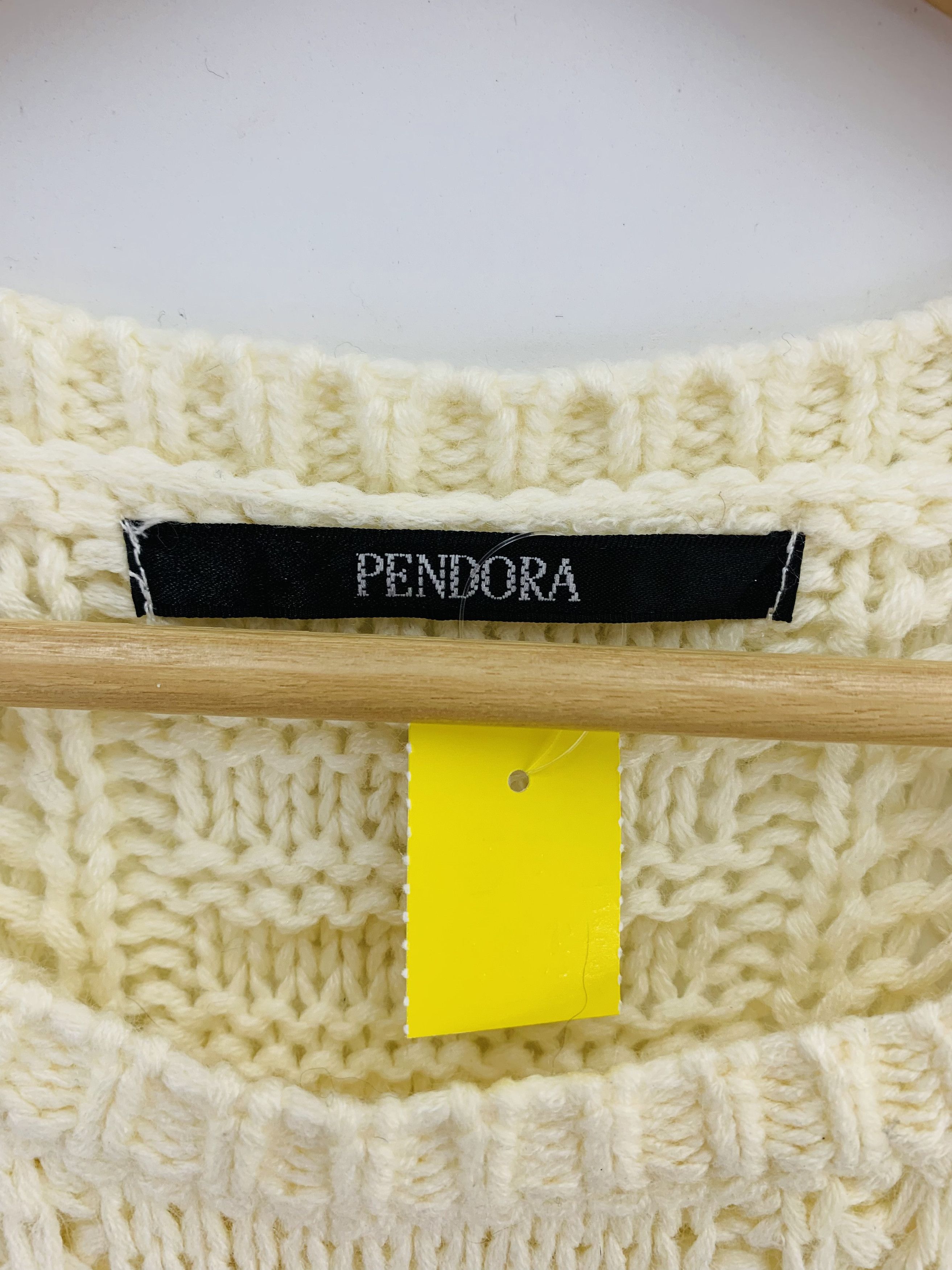 Japanese Brand Pendora Cable Knit Crochet Knit Shirt Long Sleeve Size US M / EU 48-50 / 2 - 3 Thumbnail
