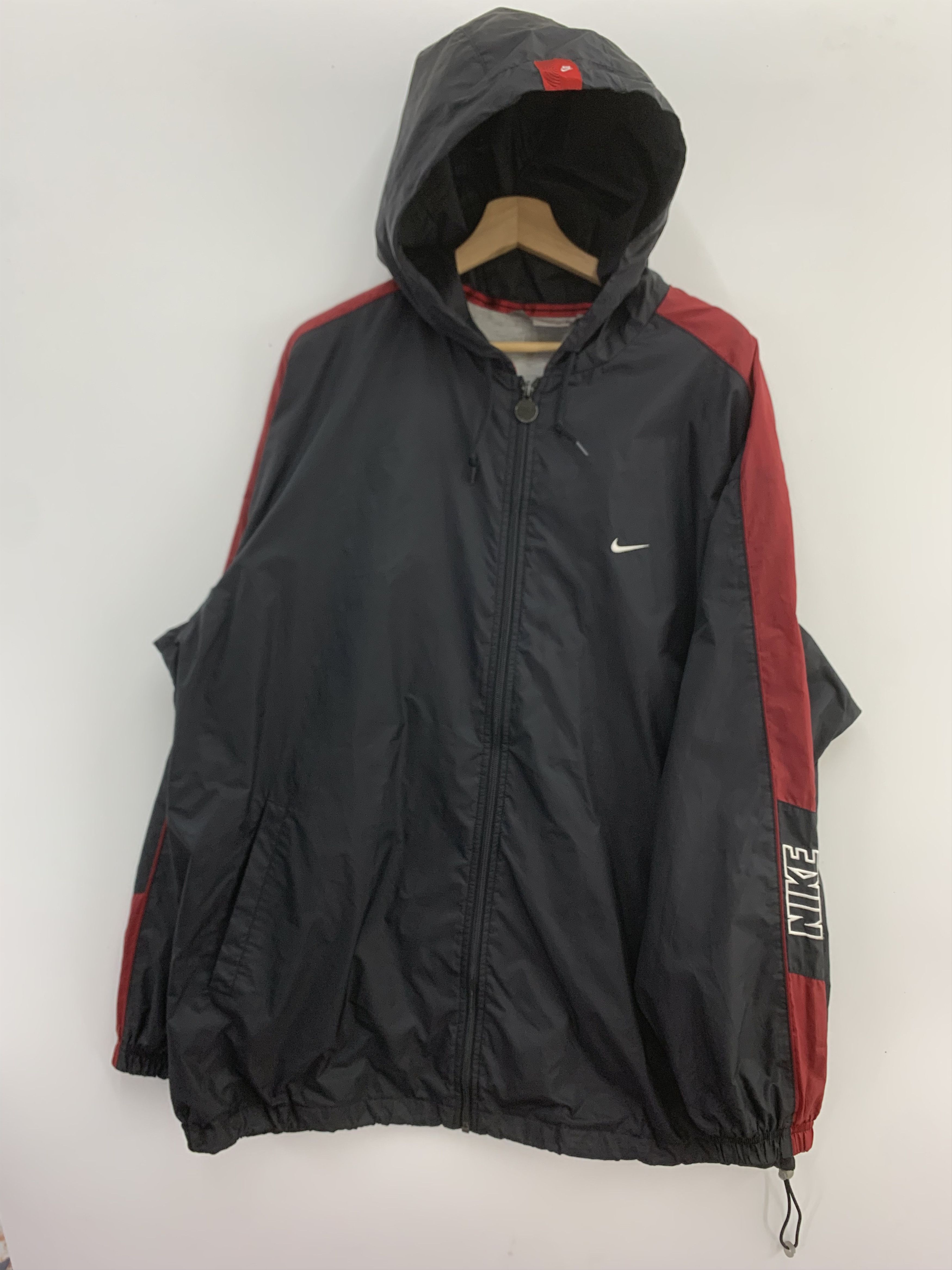 Nike × Vintage Nike Swoosh Jacket Hooded Size US XL / EU 56 / 4 - 1 Thumbnail