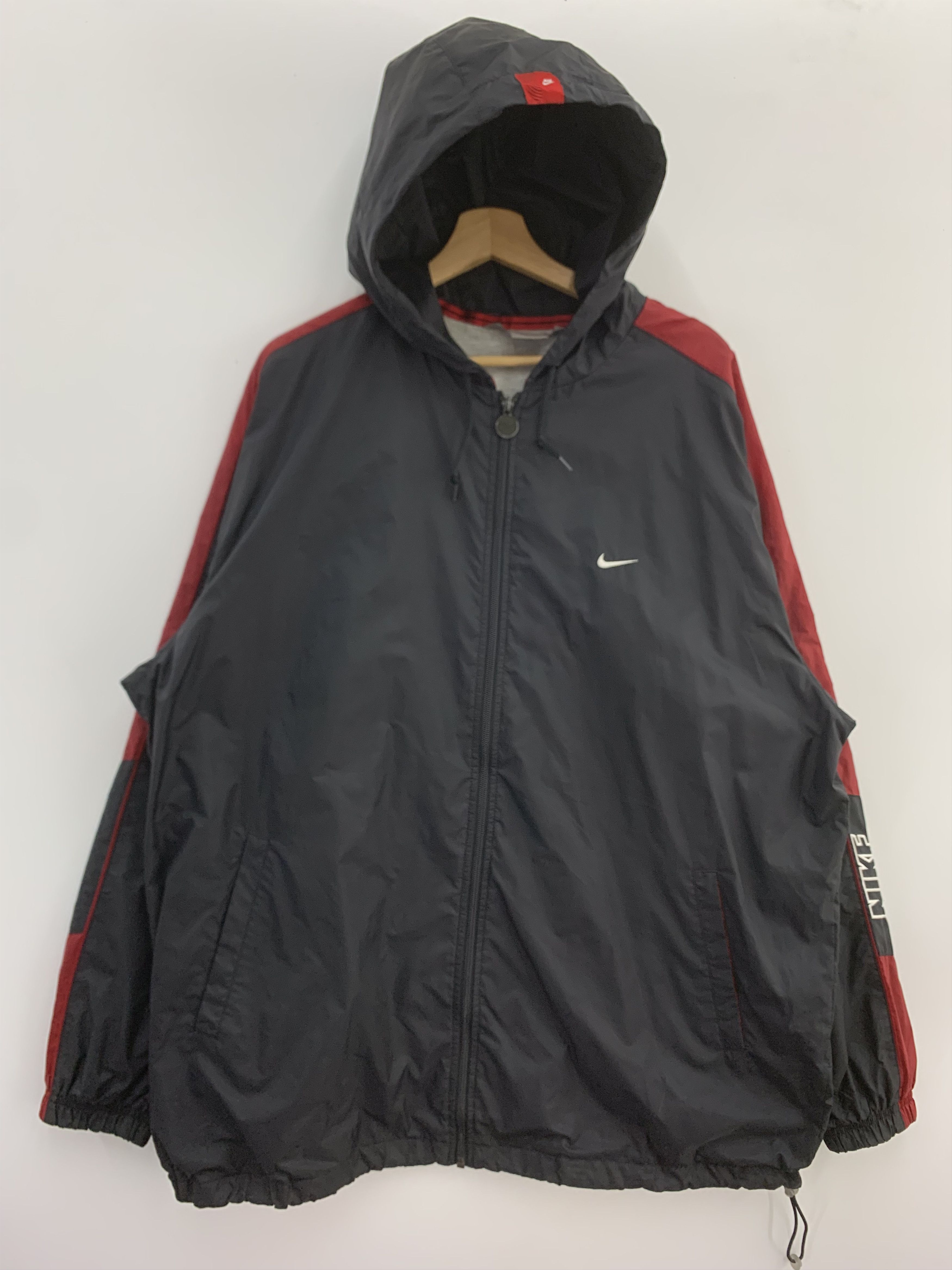 Nike × Vintage Nike Swoosh Jacket Hooded Size US XL / EU 56 / 4 - 2 Thumbnail