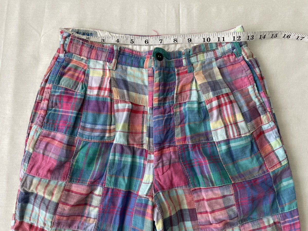 Beams Plus Vintage Beams Japan Patchwork Madras Plaid Pants Size US 26 / EU 42 - 4 Thumbnail
