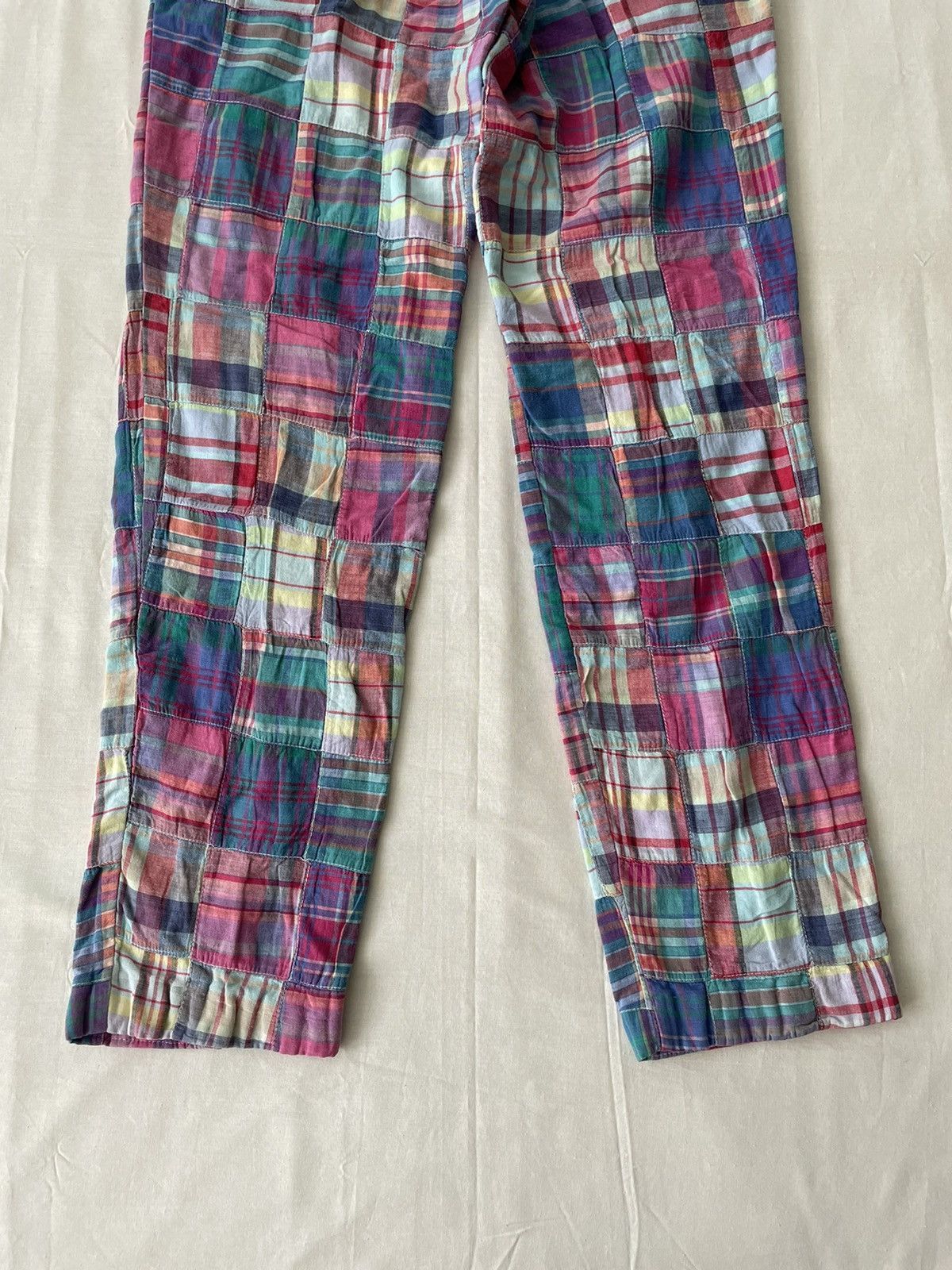 Beams Plus Vintage Beams Japan Patchwork Madras Plaid Pants Size US 26 / EU 42 - 11 Thumbnail