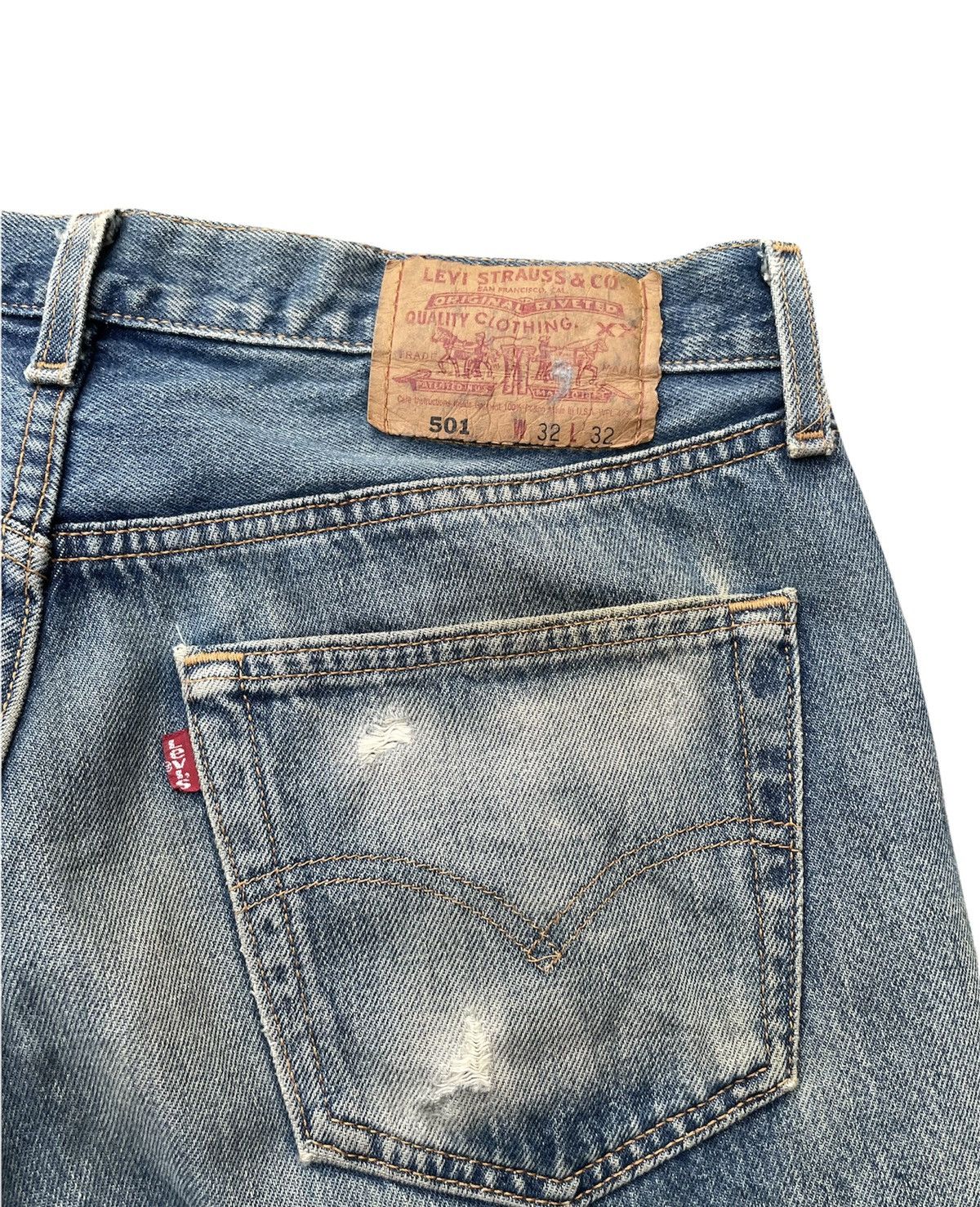 Levi's Levis 501 e 1997 Usa Aging Faded Distressed Size US 32 / EU 48 - 13 Thumbnail